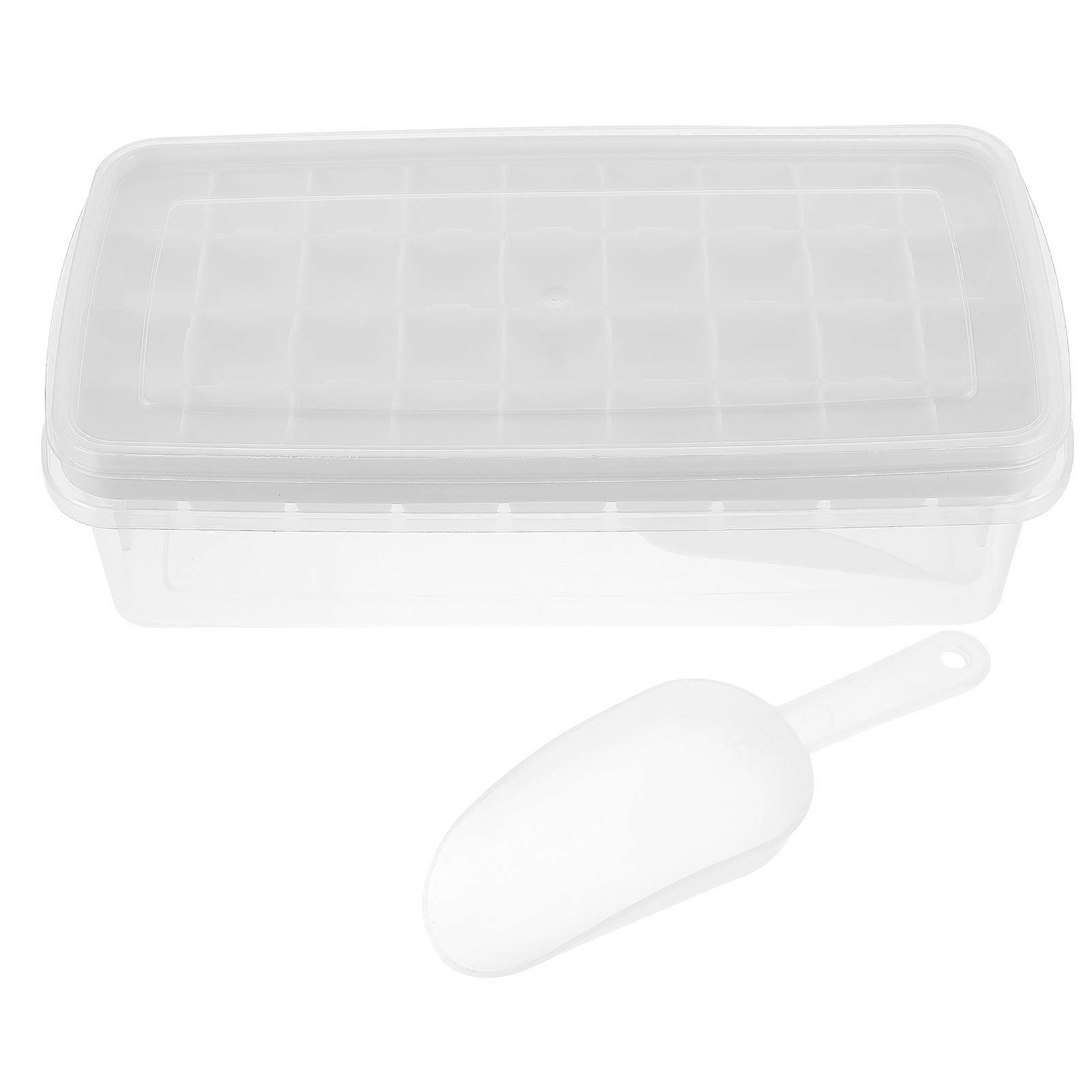 Ice Cube Mold Silicone Ice Cube Tray for Home Use 1Set White