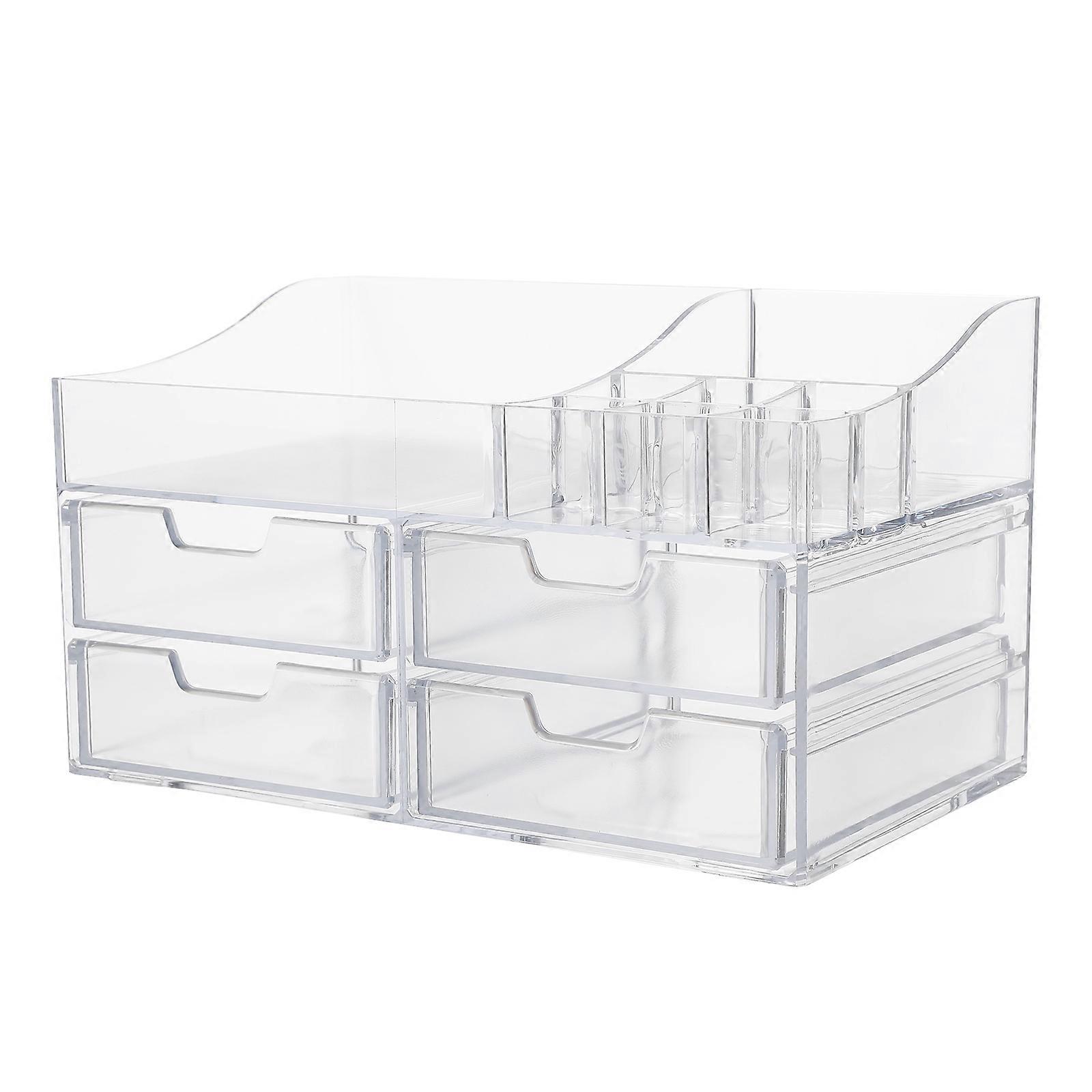 Transparent Box Makeup Container for Storage Use 1Pcs Multilayer Desktop Storage Case