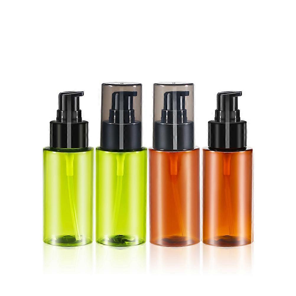 Empty Plastic Dispenser Brown for Storage with Pump 6Pcs for Essential Oils