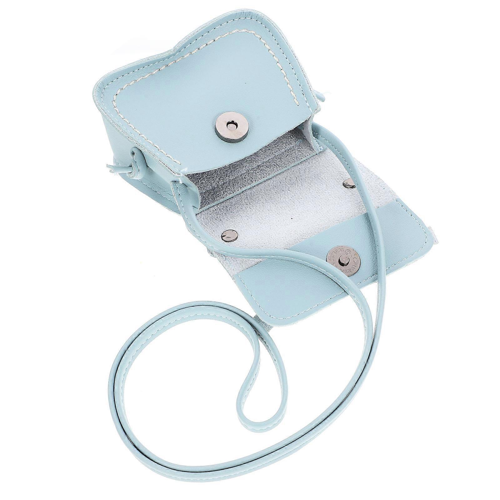 Rectangular Toddler Purse For Girls Daily Use 4Pcs Sky-Blue Organization 11.5X10CM
