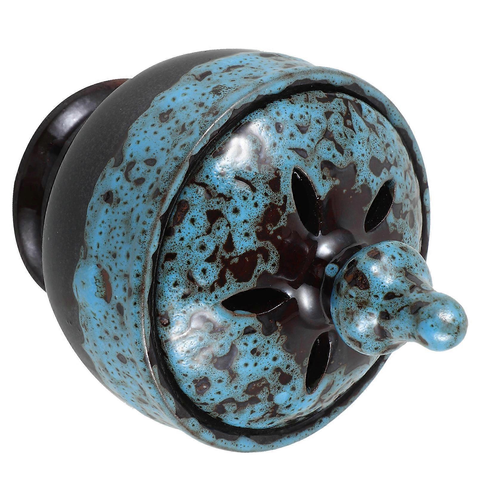 Ceramic Incense Burner Incense Holder for Office Use 2Pcs Sky-Blue Style