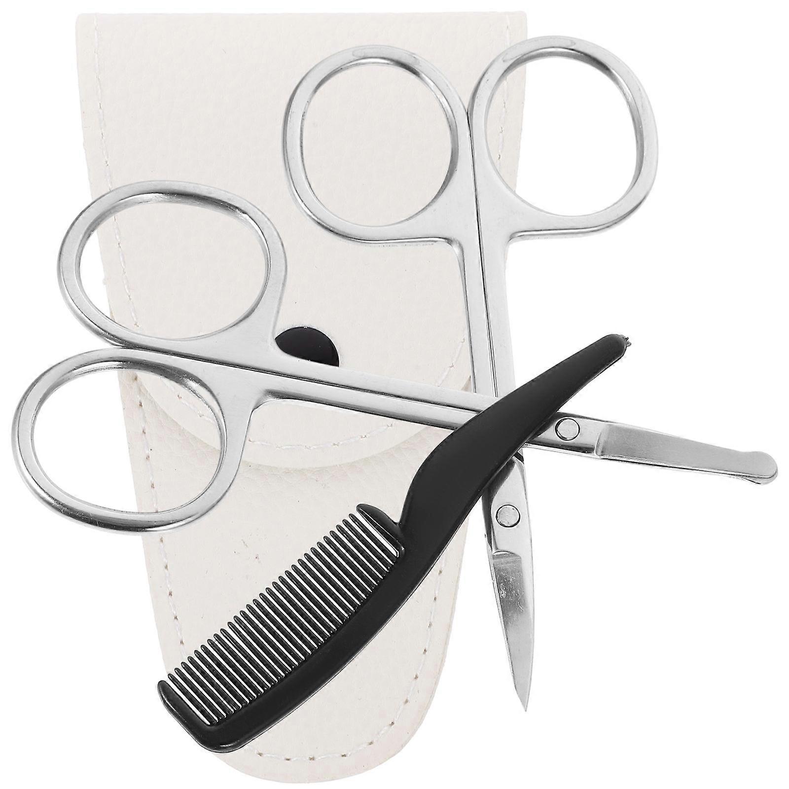 Beard Cutter 4Pcs Set for Beard Trimming Stainless Steel Assorted Color Grooming Tools