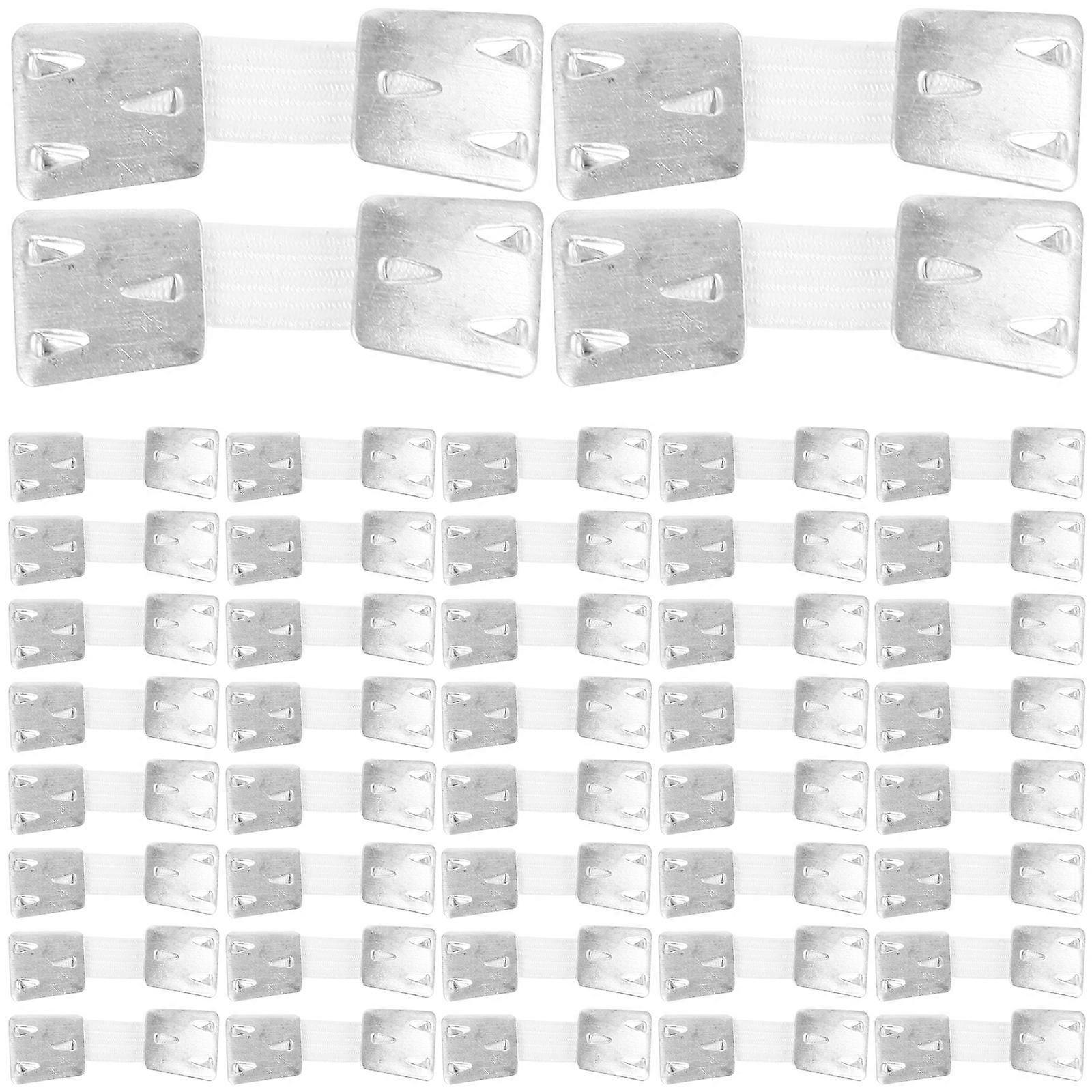 Fixing Clips 50Pcs Replace Lost or Broken Clips Holder Treatment Oval Silver