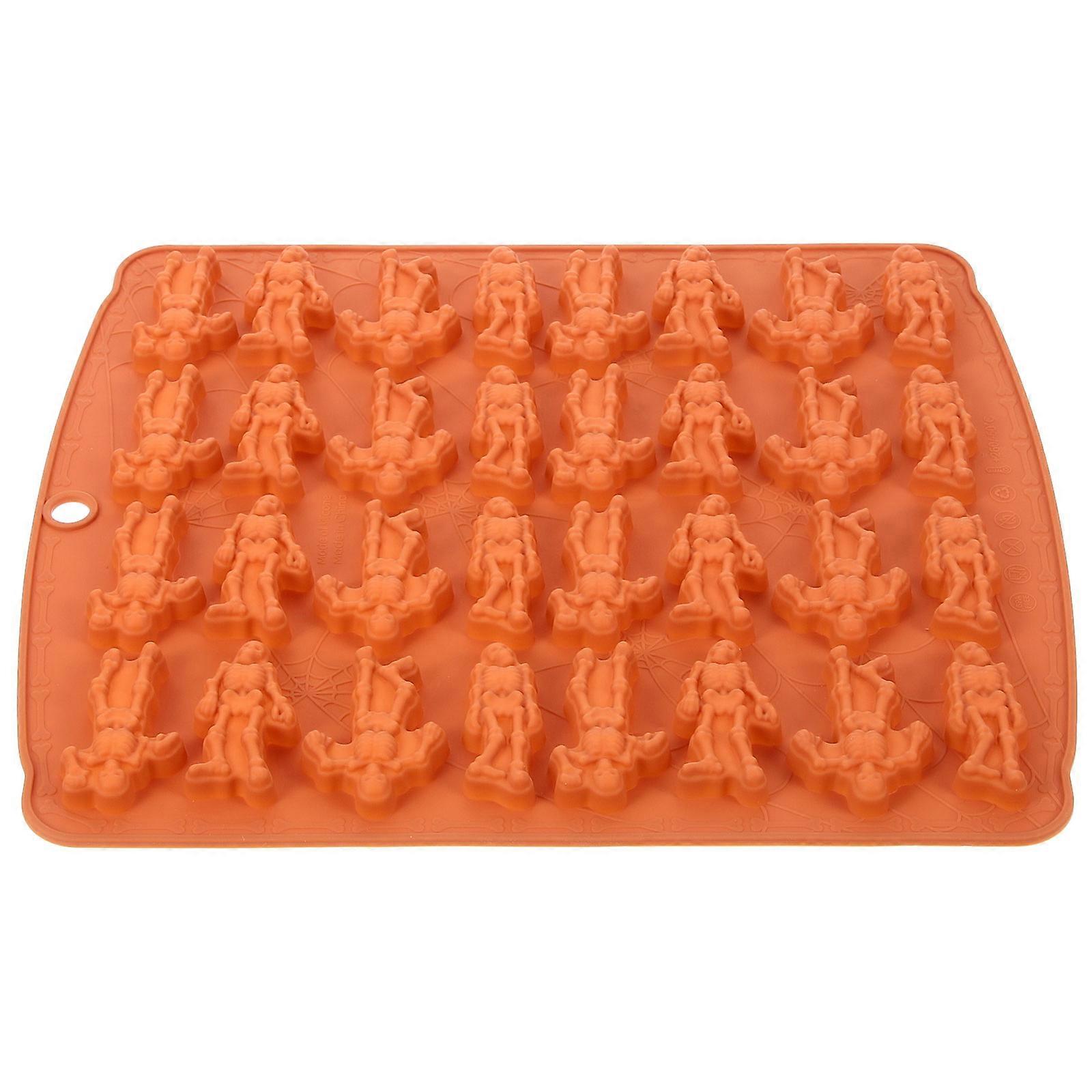 Halloween Mold 3Pcs Skeleton Shape Silicone Mold Non-Stick Baking Tool Ideal For DIY Activities Family School Party