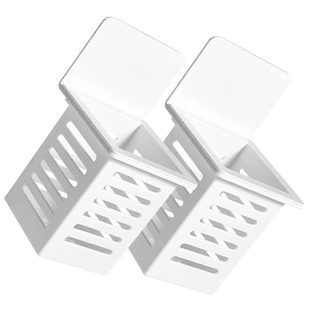 Support mural blanc pour ustensiles de cuisine, rangement peu encombrant, 10 pièces