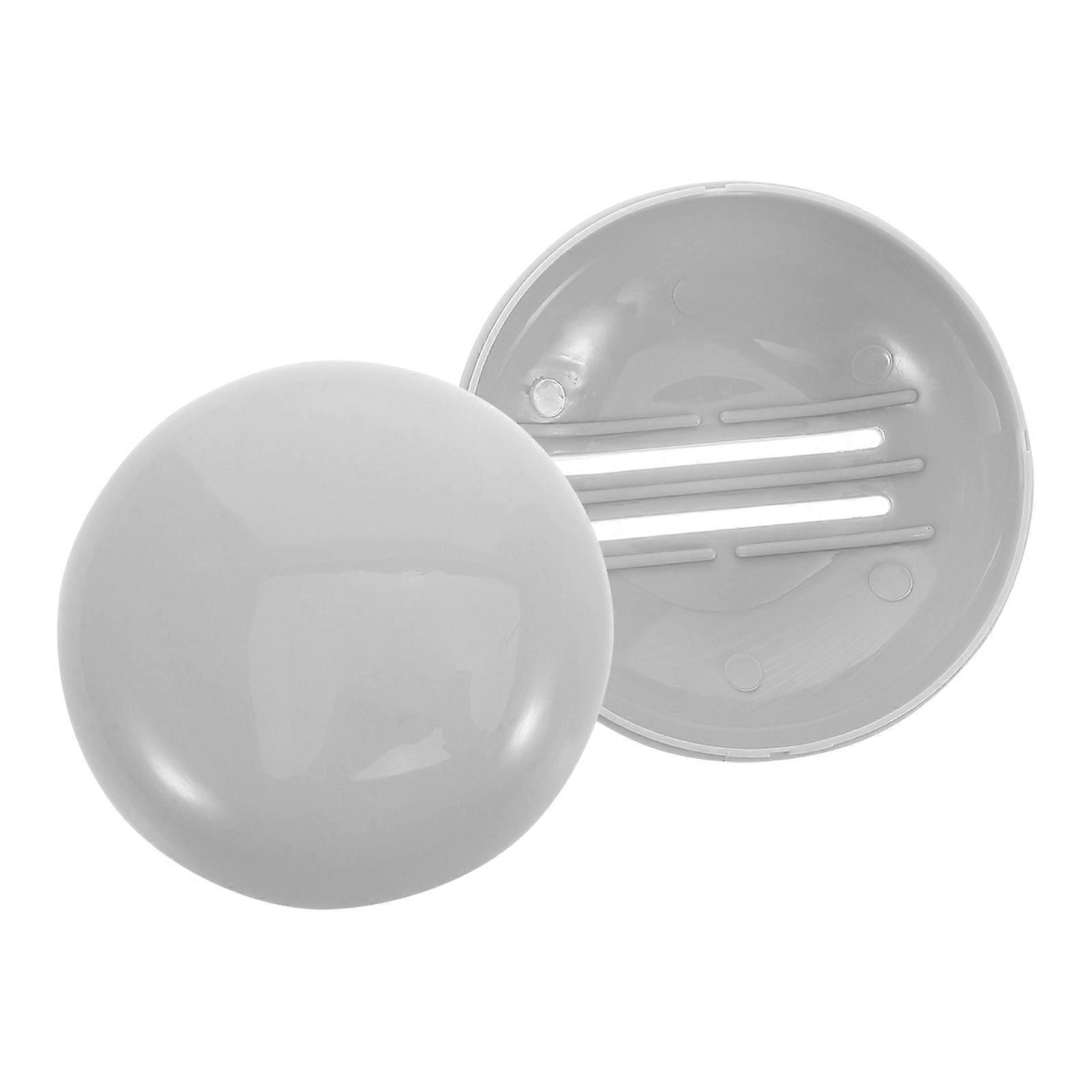 Multi Color Soap Container Round Case for Travel with 3Pcs Set