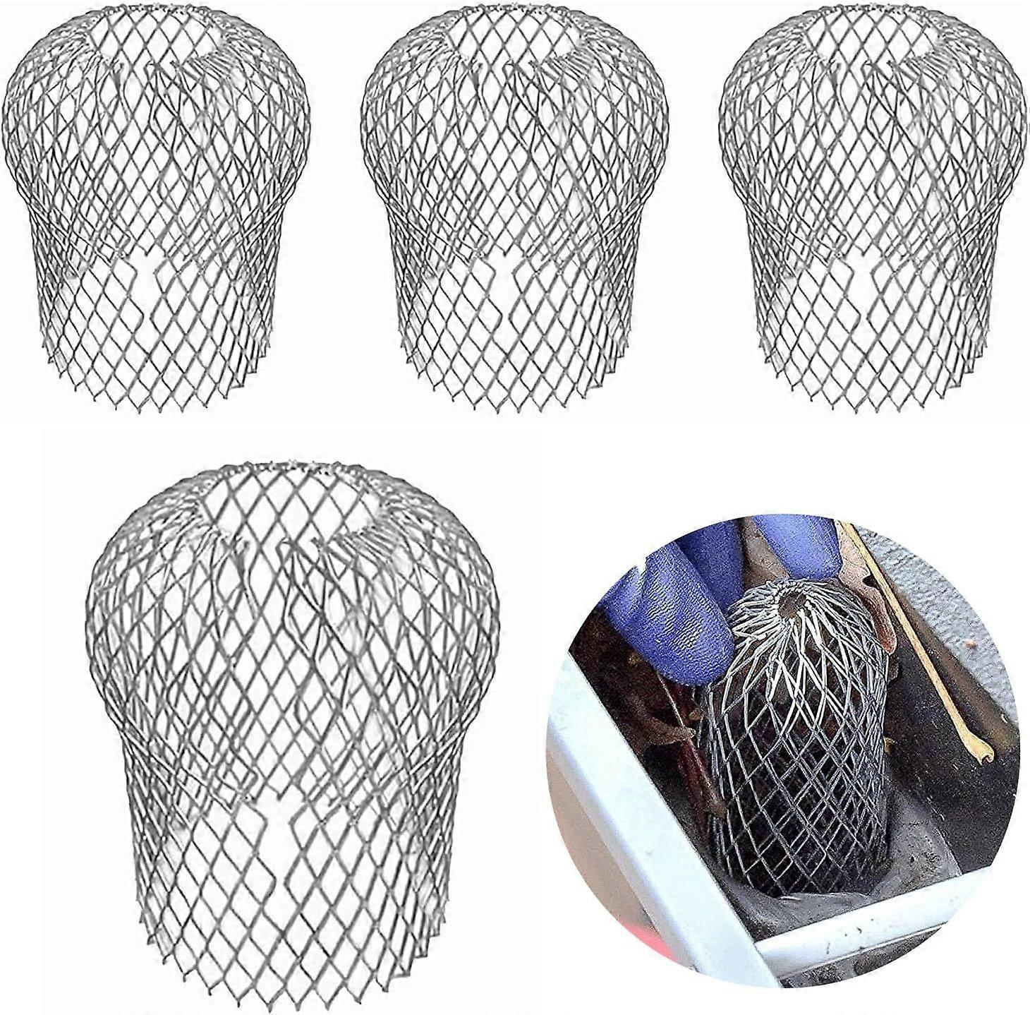 Gutter Guard, 4 Pack, Gutter Screen, Metal Gutter Guard for Gutters, Leaf Filter, Downspout, Drainage Screen, Aluminum, Silver, 15*7.5cm