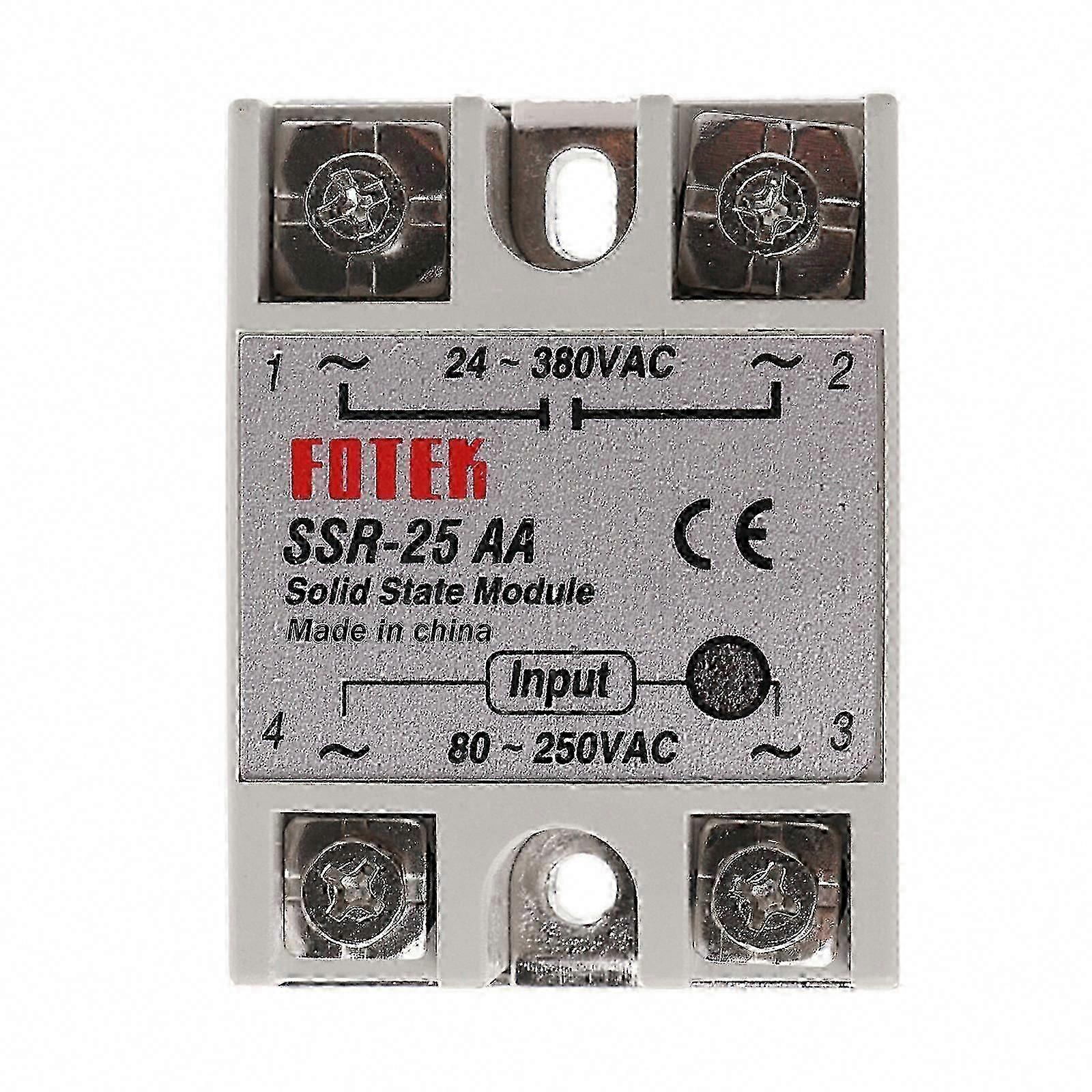 25A Solid State Relay Module AC Input 80-250V Output 24-380V Industrial Control Solution