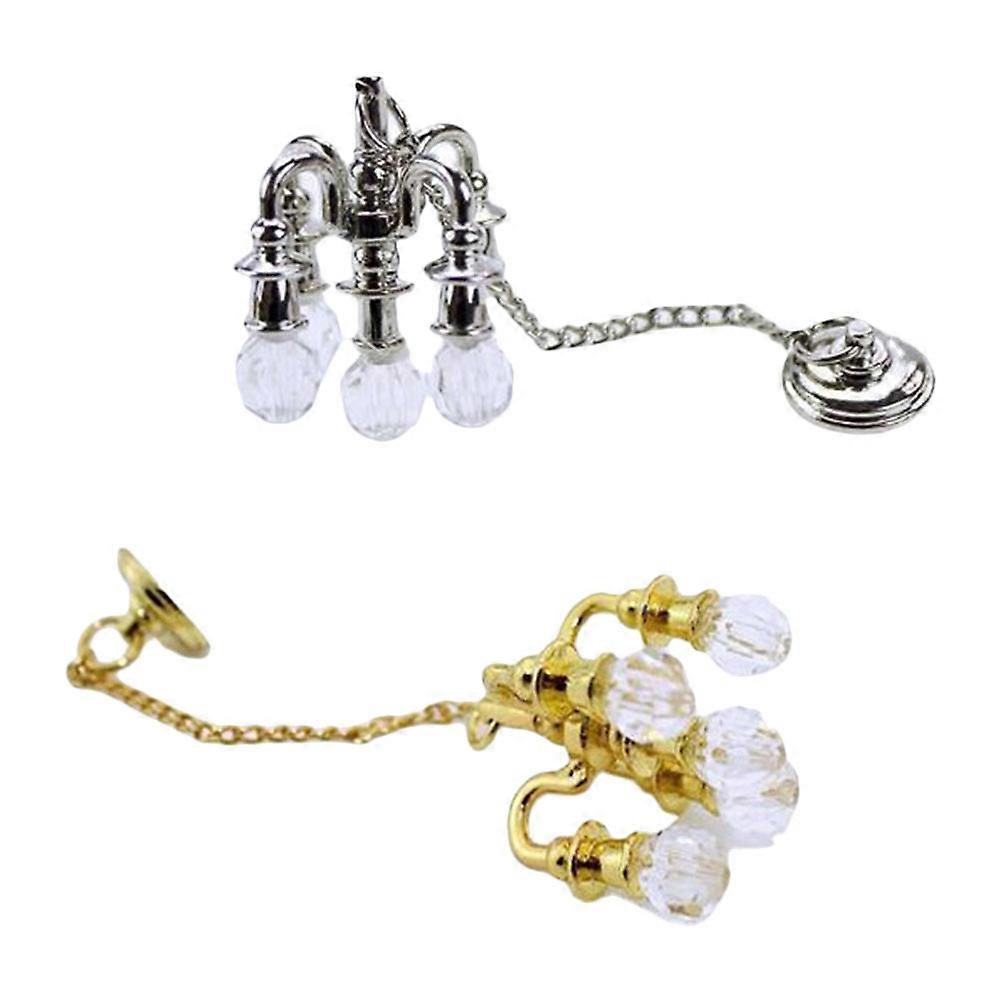 Crystal Chandelier Mini Hanging Lamp for Decor 10Pcs Assorted Color