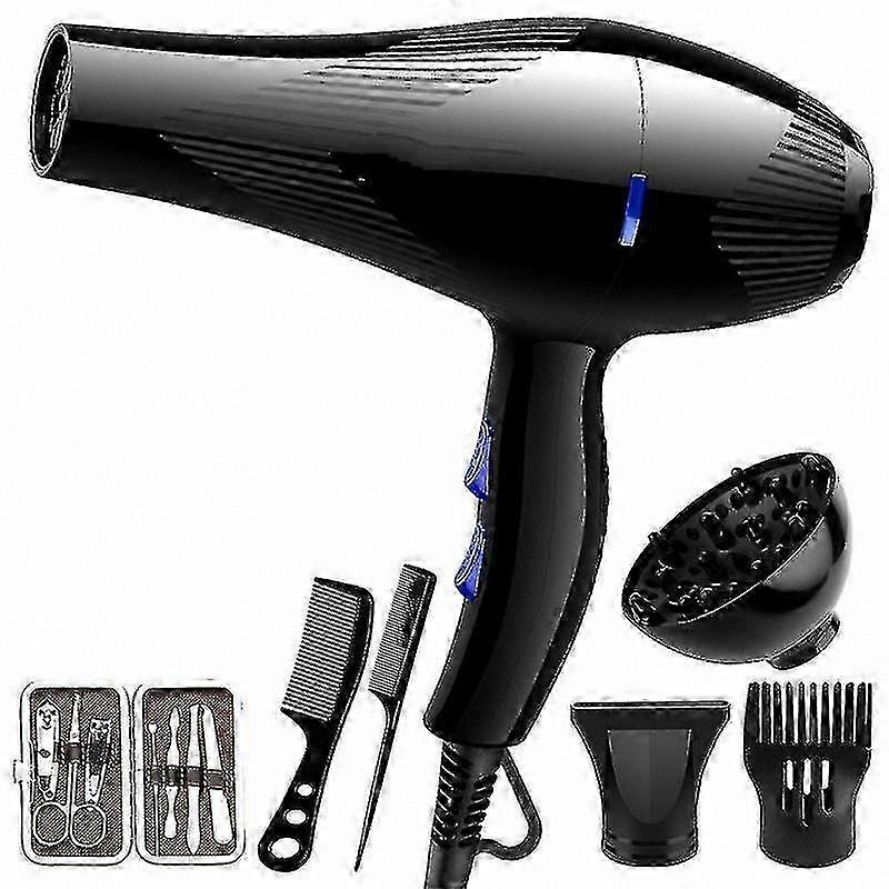 1000W Professional Hair Dryer with Diffuser and Concentrator, AC Motor Salon Tool for Styling