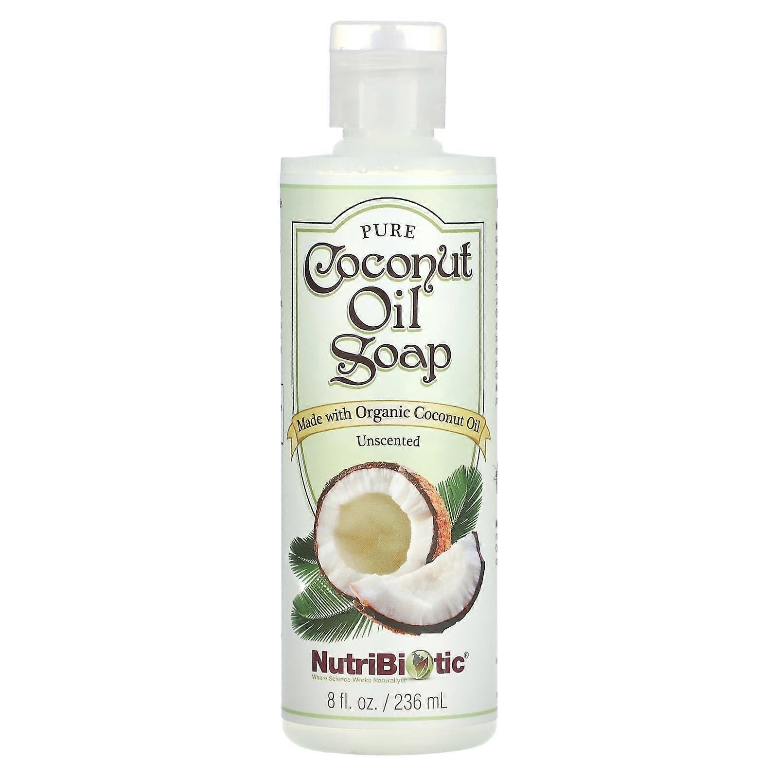 Pure Coconut Oil Soap, Unscented, 8 fl oz (236 ml)