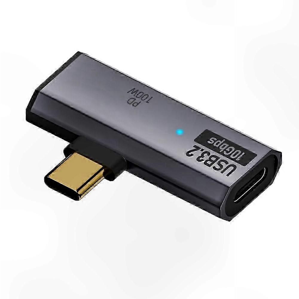 USB-C Female to Type-C Male Adapter with 100W PD Charging and 10Gbps Data Transfer Speed Support
