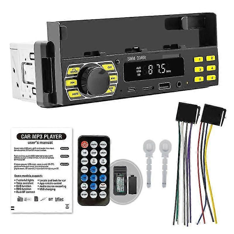 Car Radio Stereo FM Aux Input LCD Music Receiver Handsfree Calling Clear Sound