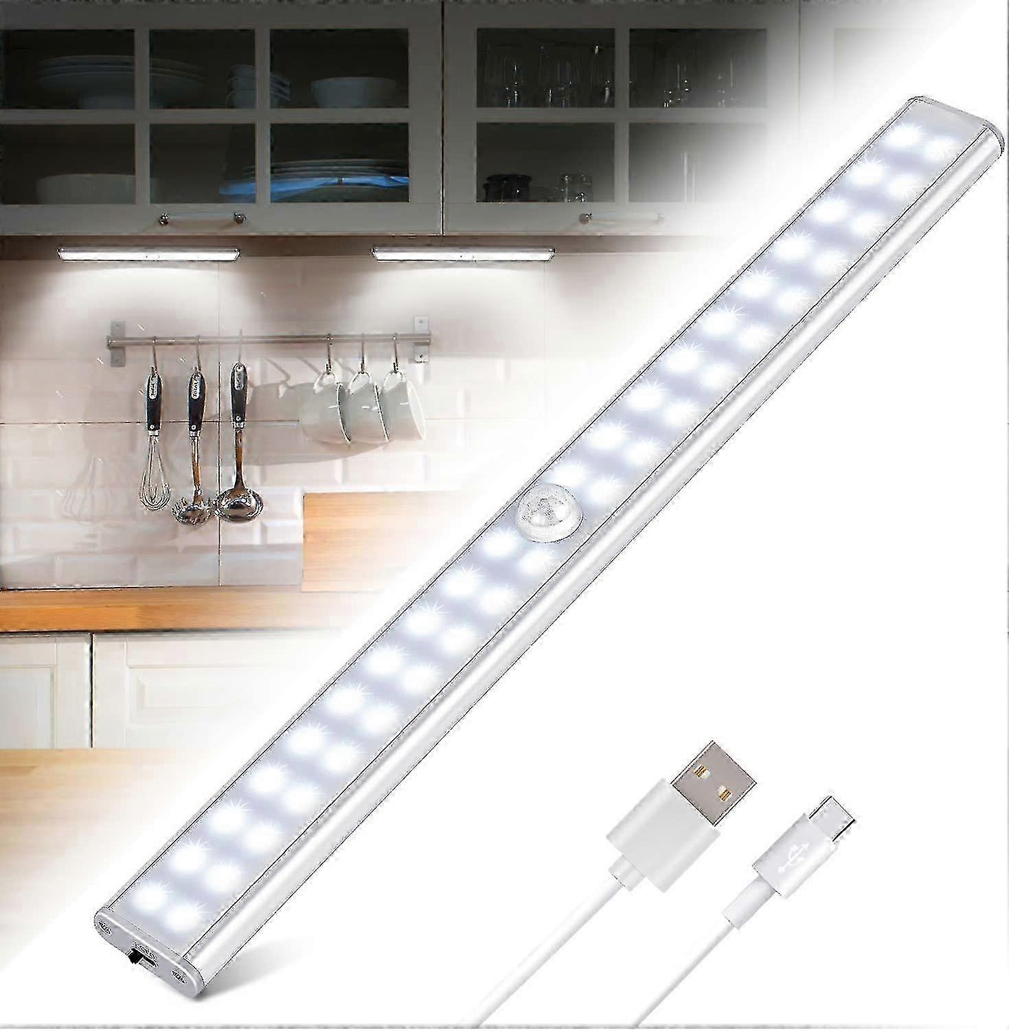 40 led closet light,motion sensor,usb rechargeable,4 modes,30cm(white light 25-26s