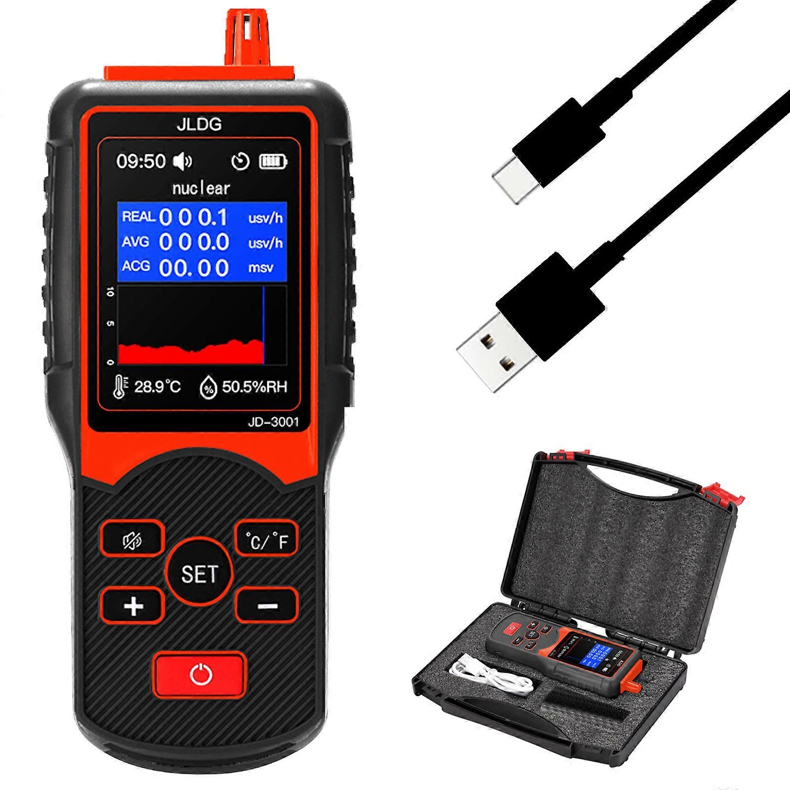 Geiger Counter Nuclear Electromagnetic Radiation Detector EMF Meter Data Export FT (With Tool box)