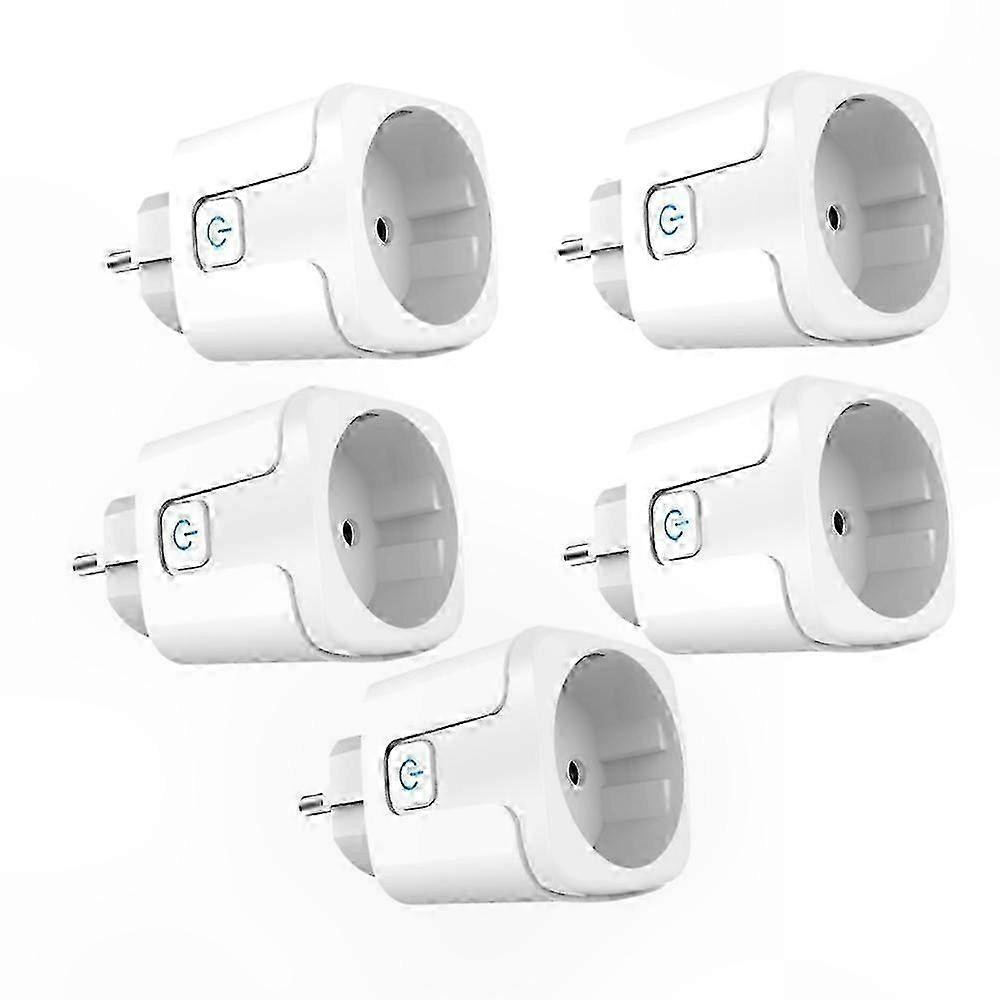 Smart Plug with Power Monitoring, 20A WiFi Socket for Alexa, EU Standard, 1-5pcs