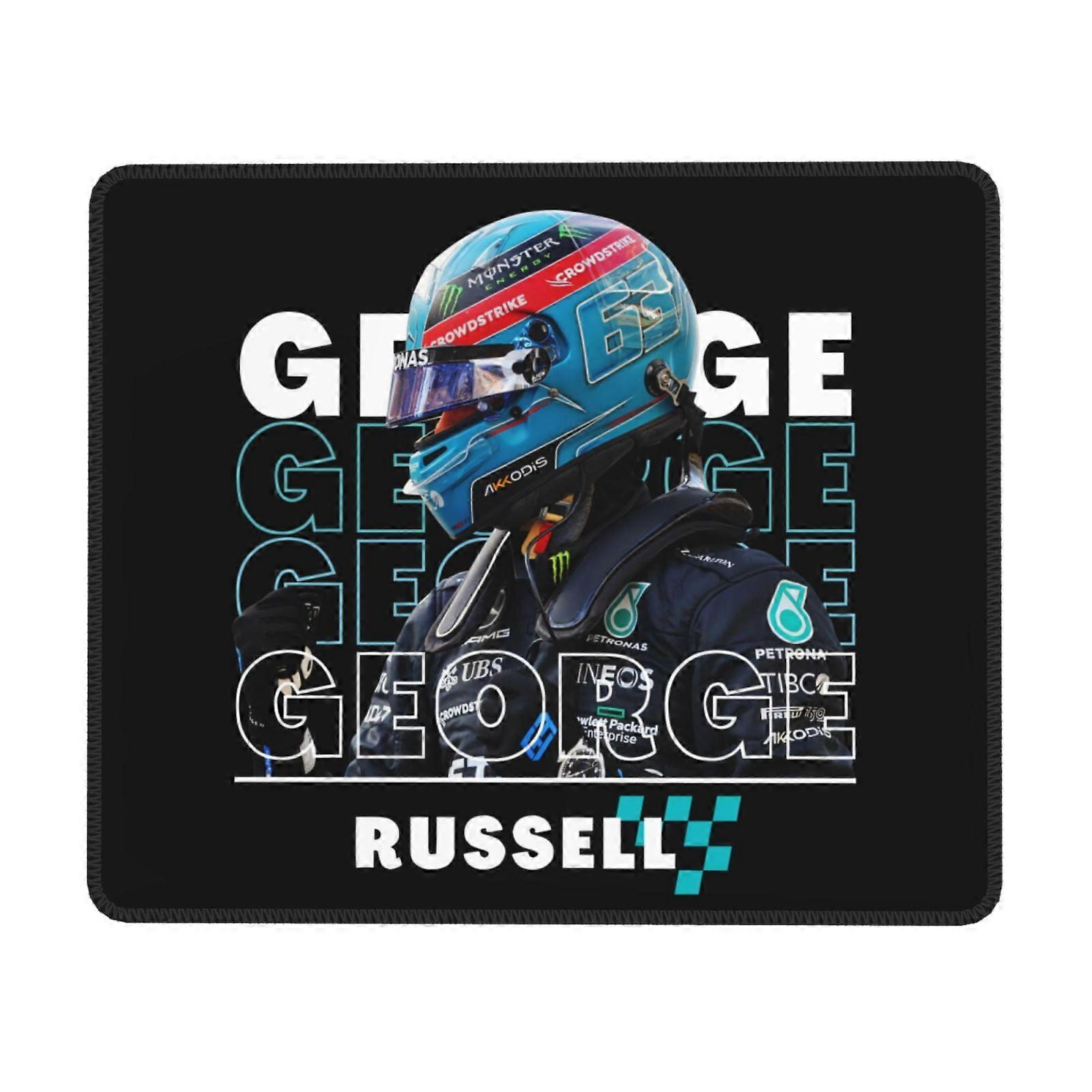 George Russell Rubber Lock Edge Mauspad, Büro Schreibtischpad, Schreibblock, Multi Code Game Pad Mauspads für Computer Laptop Maus Mauspad