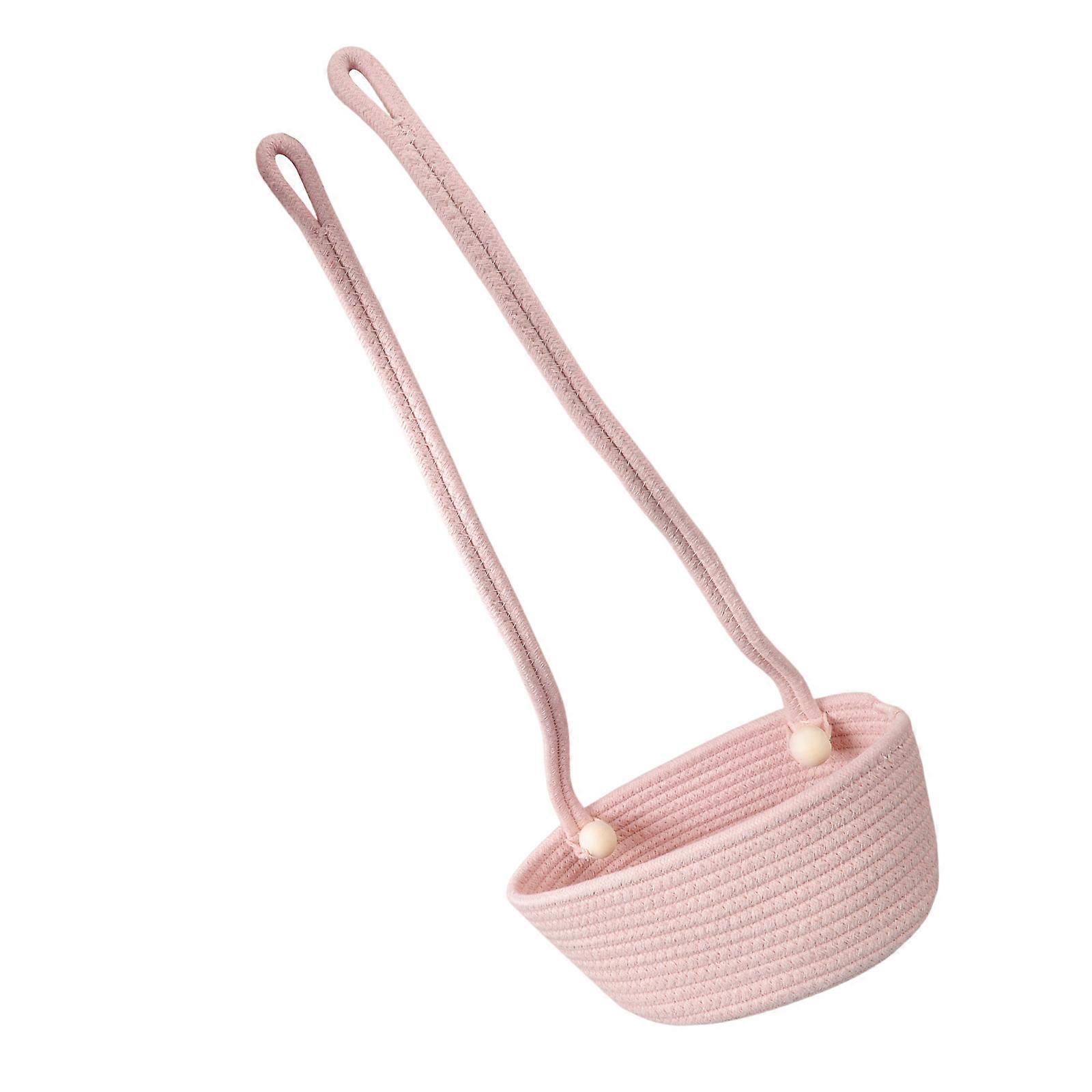 Breathable Baby Bedside Basket Spacious Design For Nursery Organization Easy Access Essential Toy Storage Container  Pink  21x17x17cm