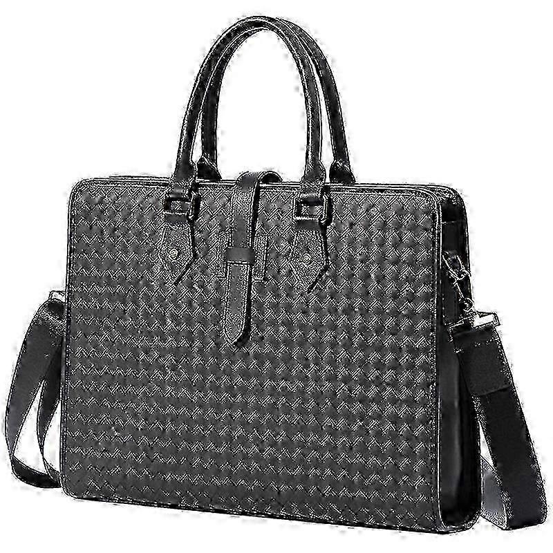 Men's Tote Bag with Top Layer Cowhide Design - Fashion Briefcase for Commuting with Computers Inside