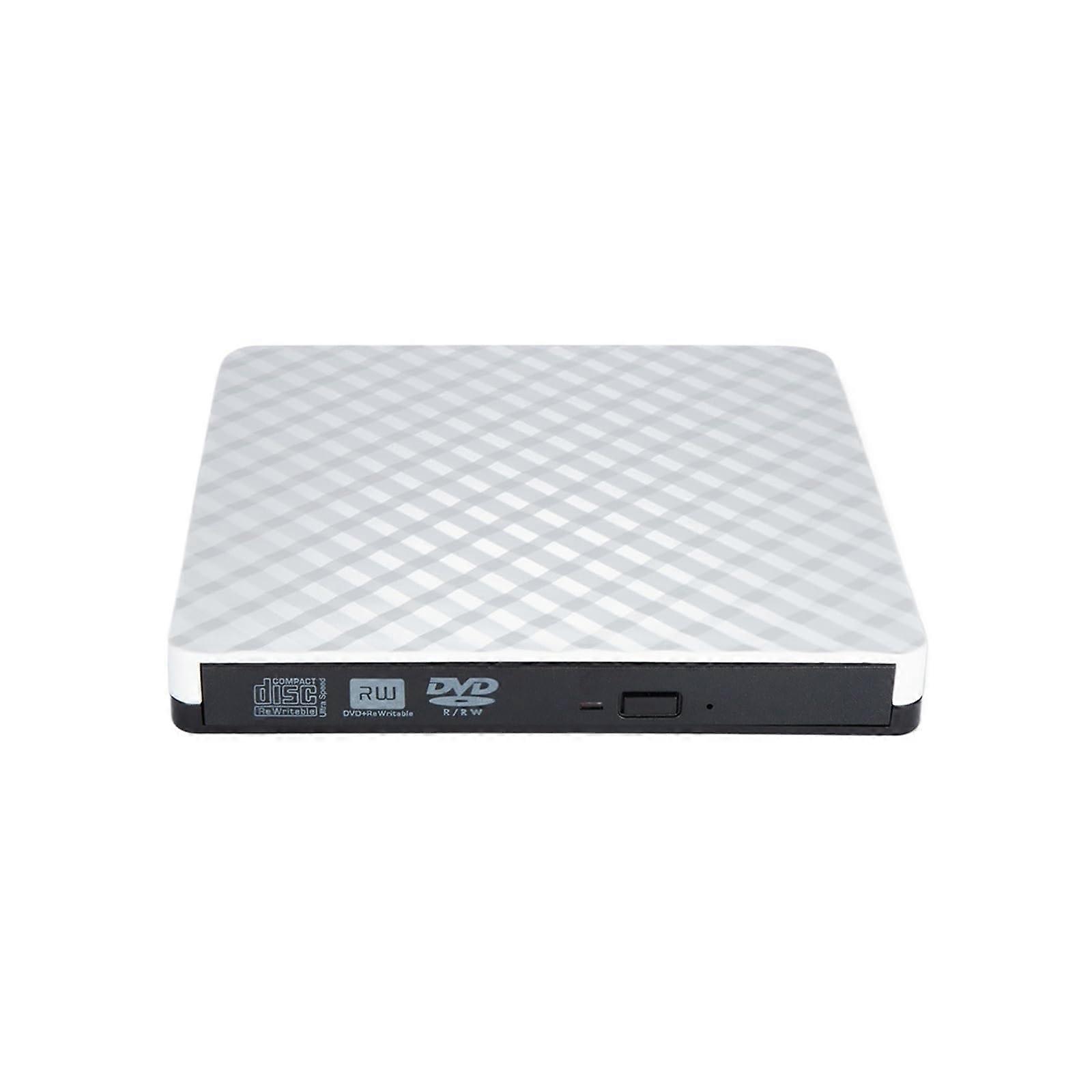 USB3.0 External DVD Player CD Drive VCD Player Portable For Laptop And Desktop PC White