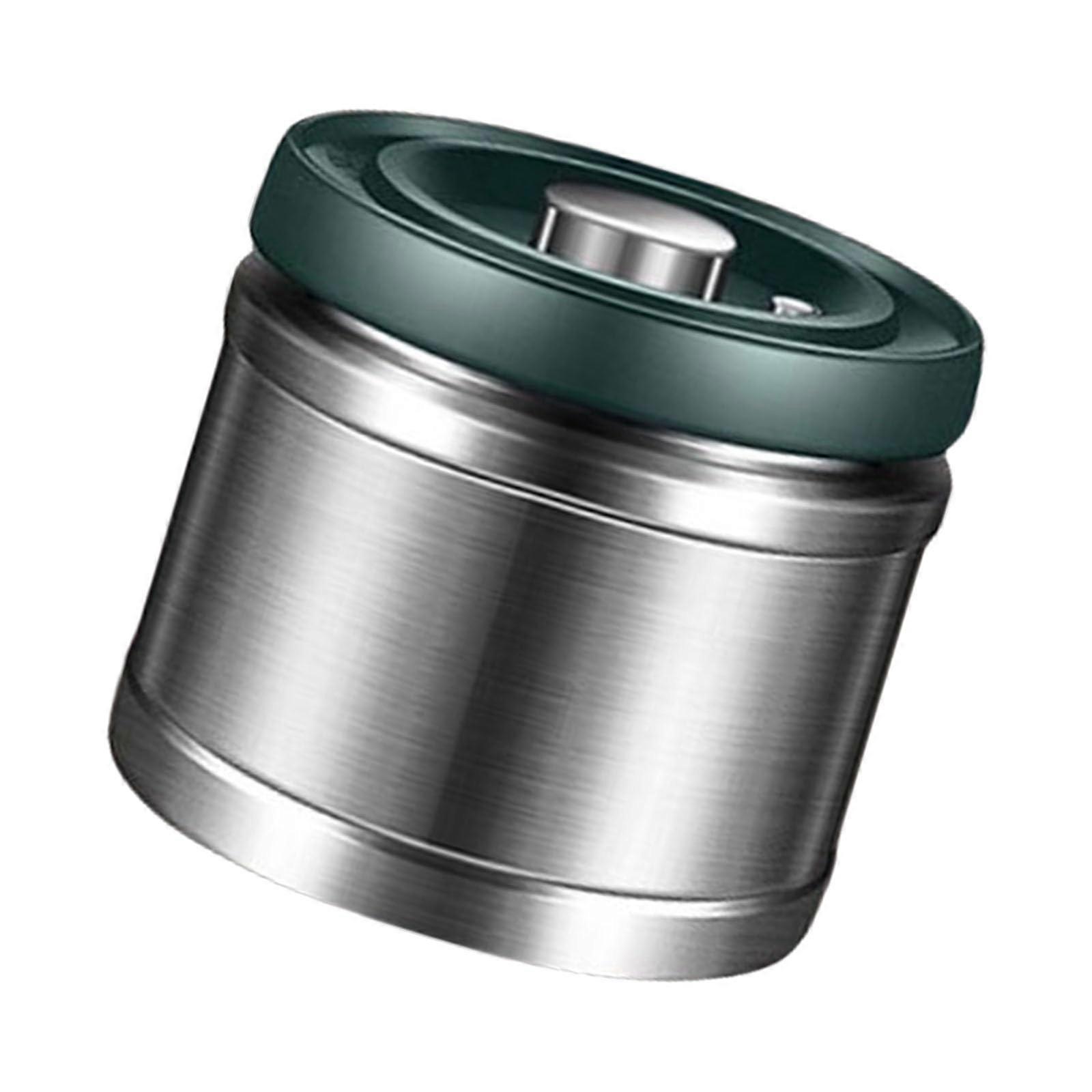 Space Saving Stainless Steels Food Storage Jar For Spices Snacks Cereals Sealed Container (1100ml)