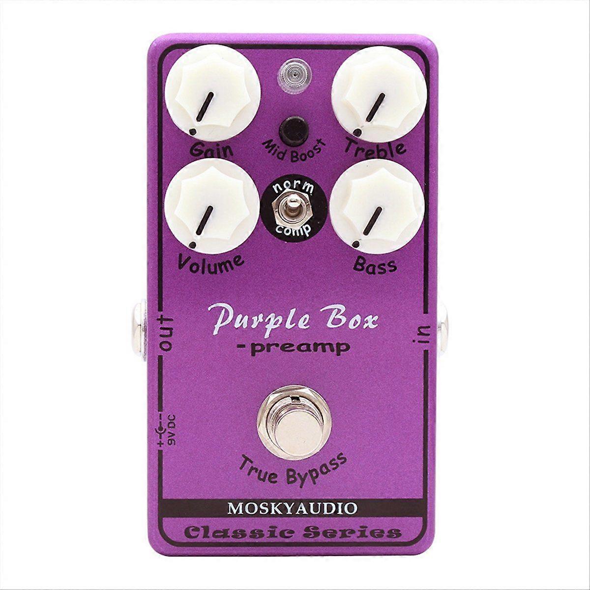 Box Preamp Overdrive Effektpedal für E-Gitarre True Bypass Gitarren Effektpedal