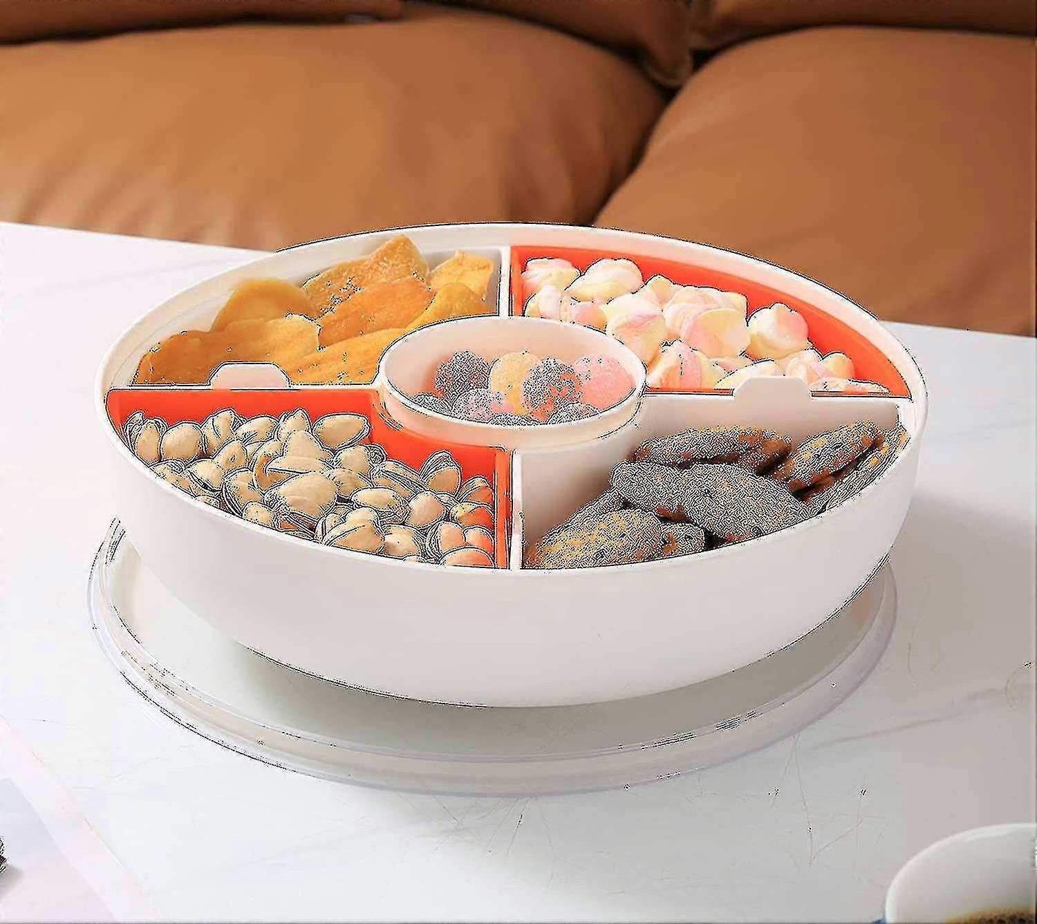 Geteiltes Serviergeschirr mit Deckel, Servierschüsseln, multifunktionales Party-Snack-Tablett für Früchte, Nüsse, Süßigkeiten, Cracker, Gemüse Hohe Qualität