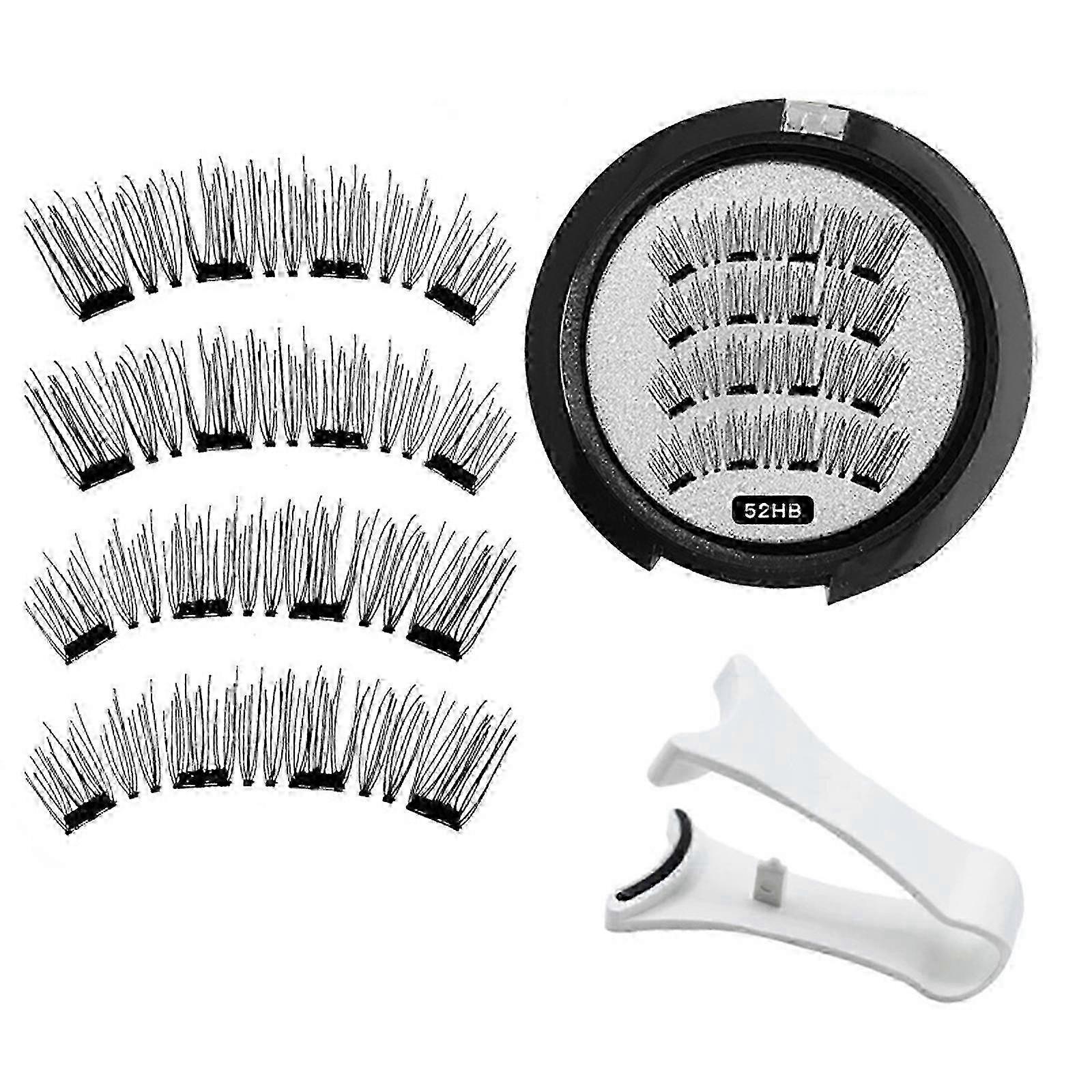 Magnetic Eyelashes with Applicator Reusable Natural Look