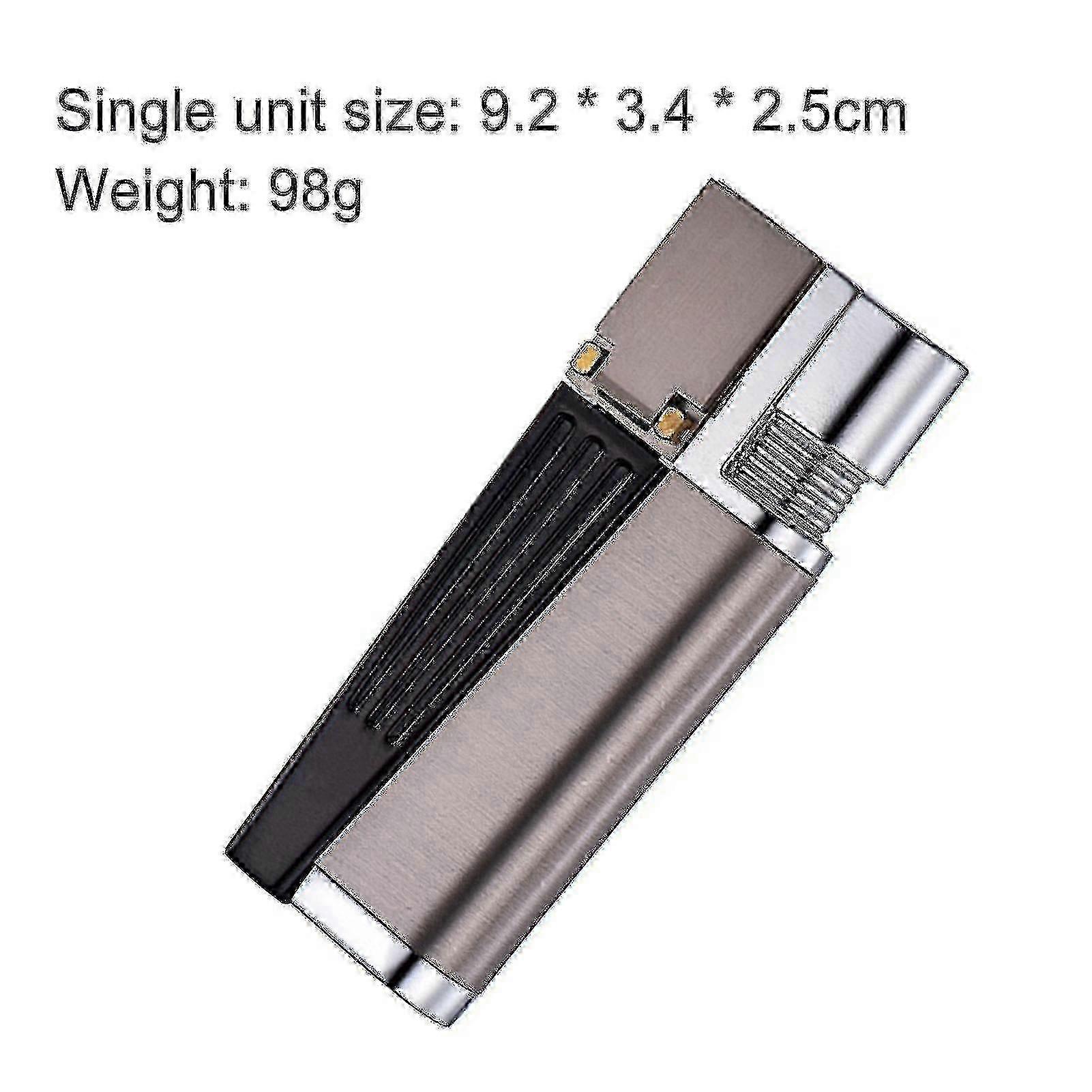Open Flame Pipe Lighter - Foldable & Portable Metal Design