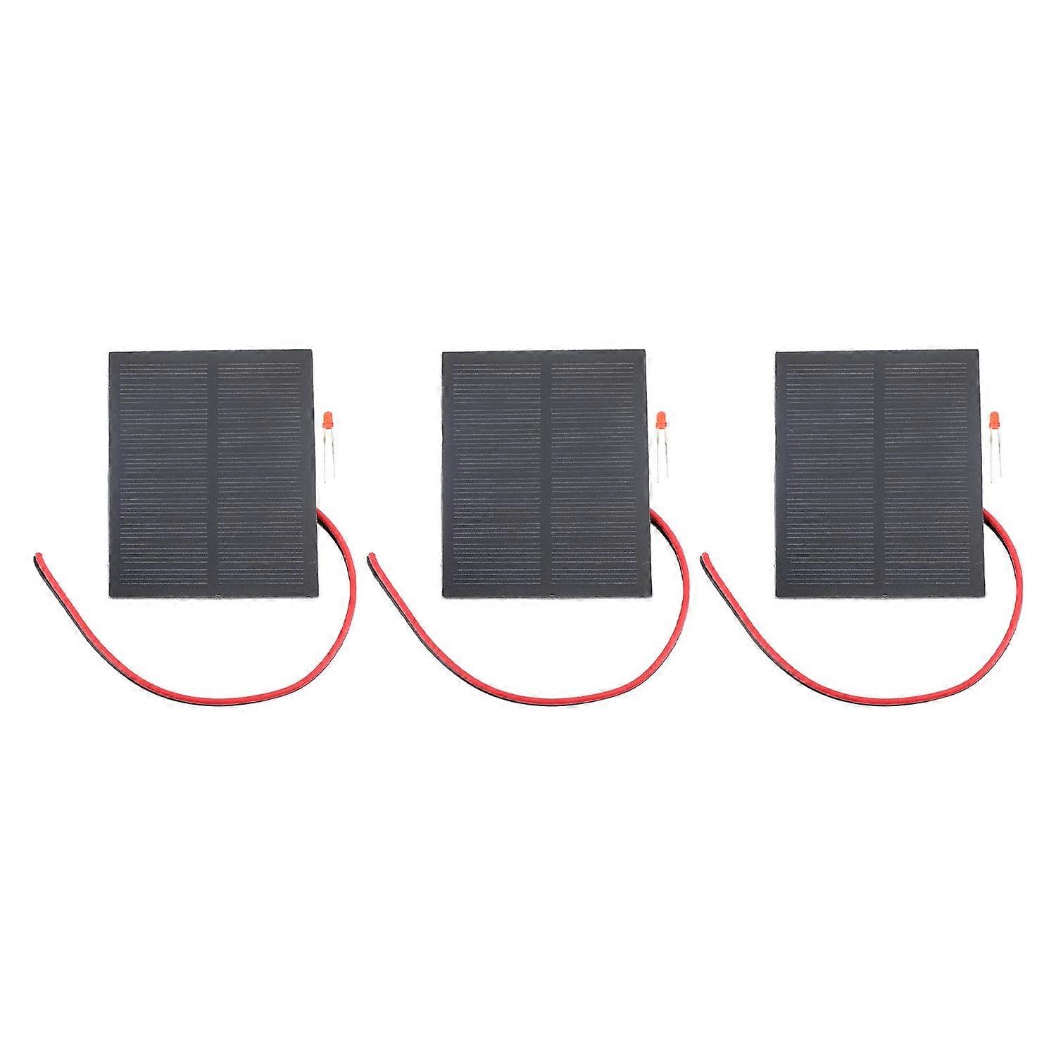 Solar Cell Kit Monocrystalline 2W Small Solar Panel with Cable for DIY Science Project LED Light Pho
