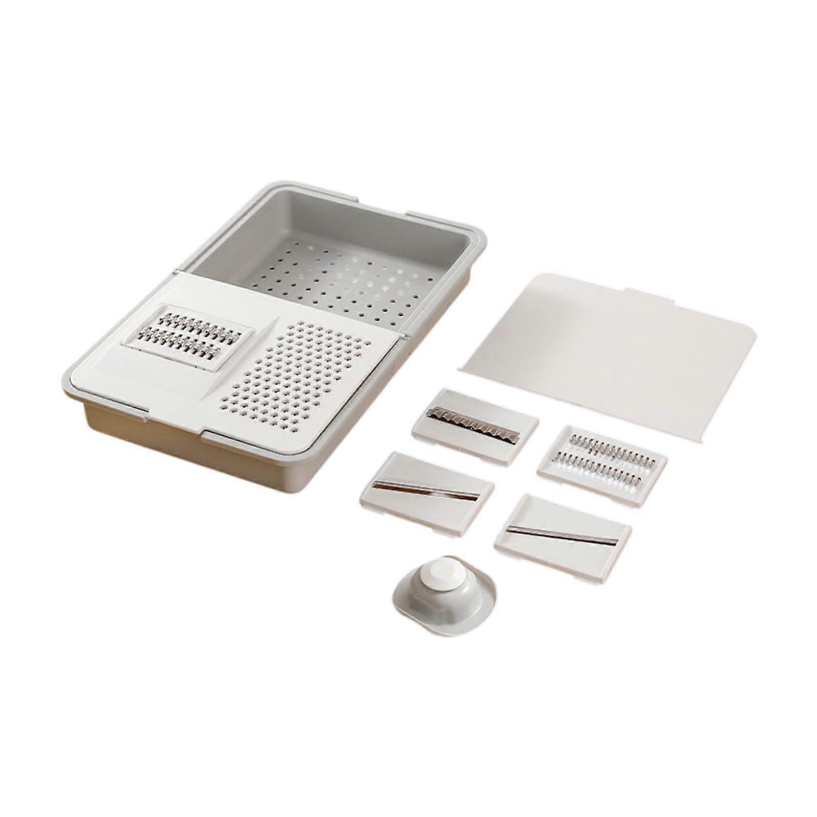 3 In 1 Vegetable Slicer Kitchen Chopper Tool With Drain Basket Ginger Grater For Tomato