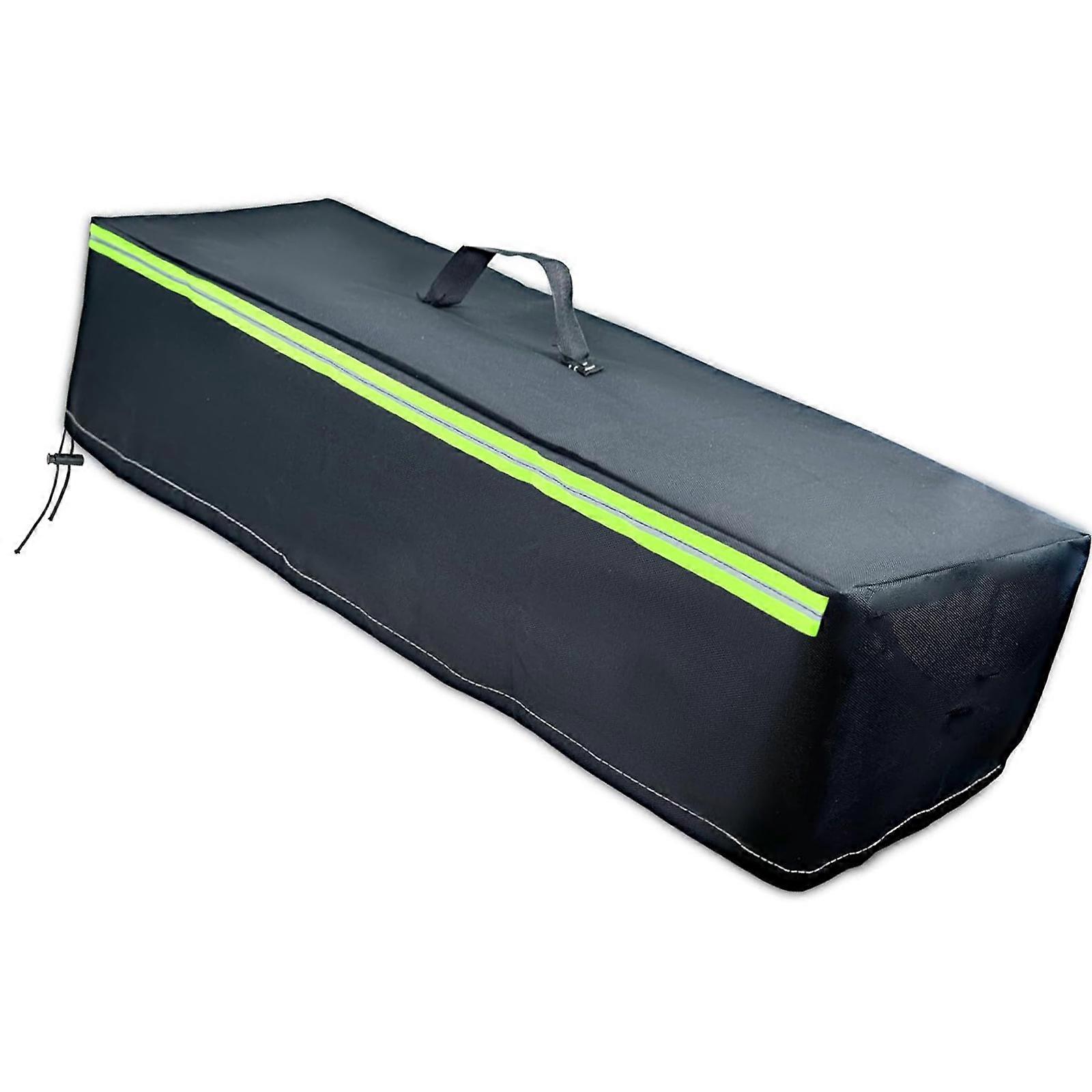 Rectangular Fire Pit Cover 28inch Water Resistant Oxford Materials Reflective Night Strips Windproof Ties Ventilation Vents Multicolor