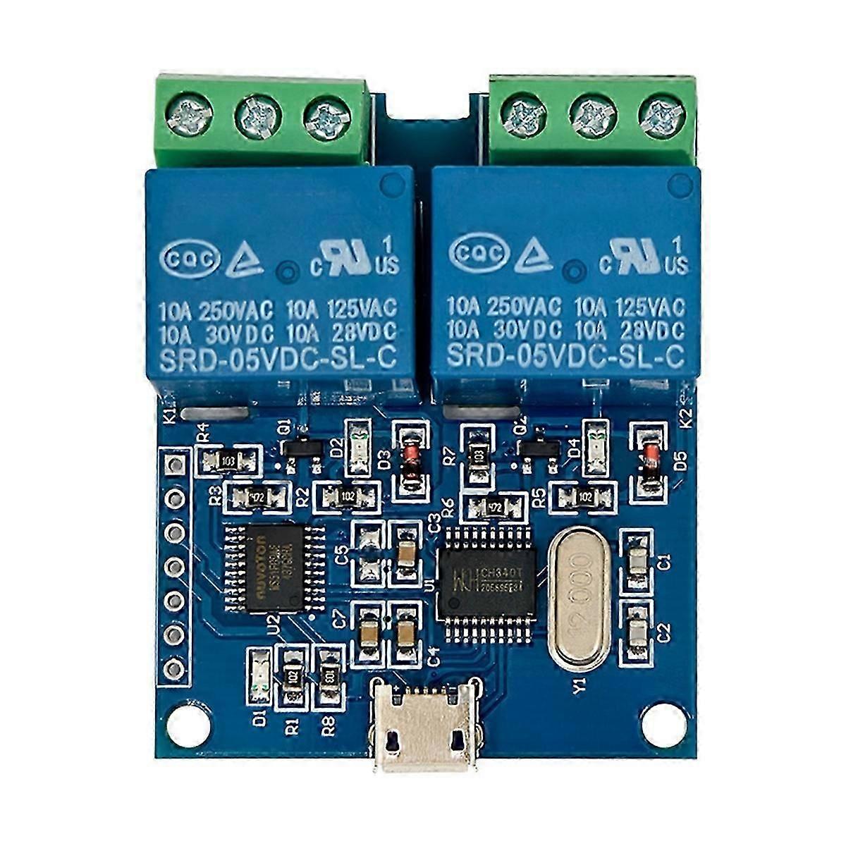 LCUS-2 Type Two-Way USB Relay Module Intelligent Control USB Switch USB Control Relay for Electronics