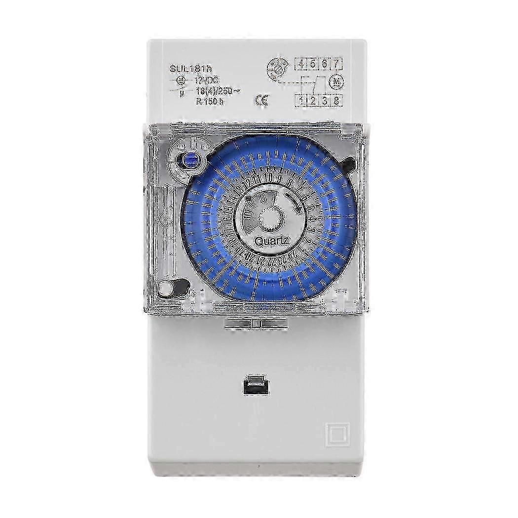 Mechanical Timer Switch with 24-Hour Functionality, AC 220-240v, 15 Minute Interval, 96 Times Programmable On/Off, DIN Rail Installation Relay for Ele