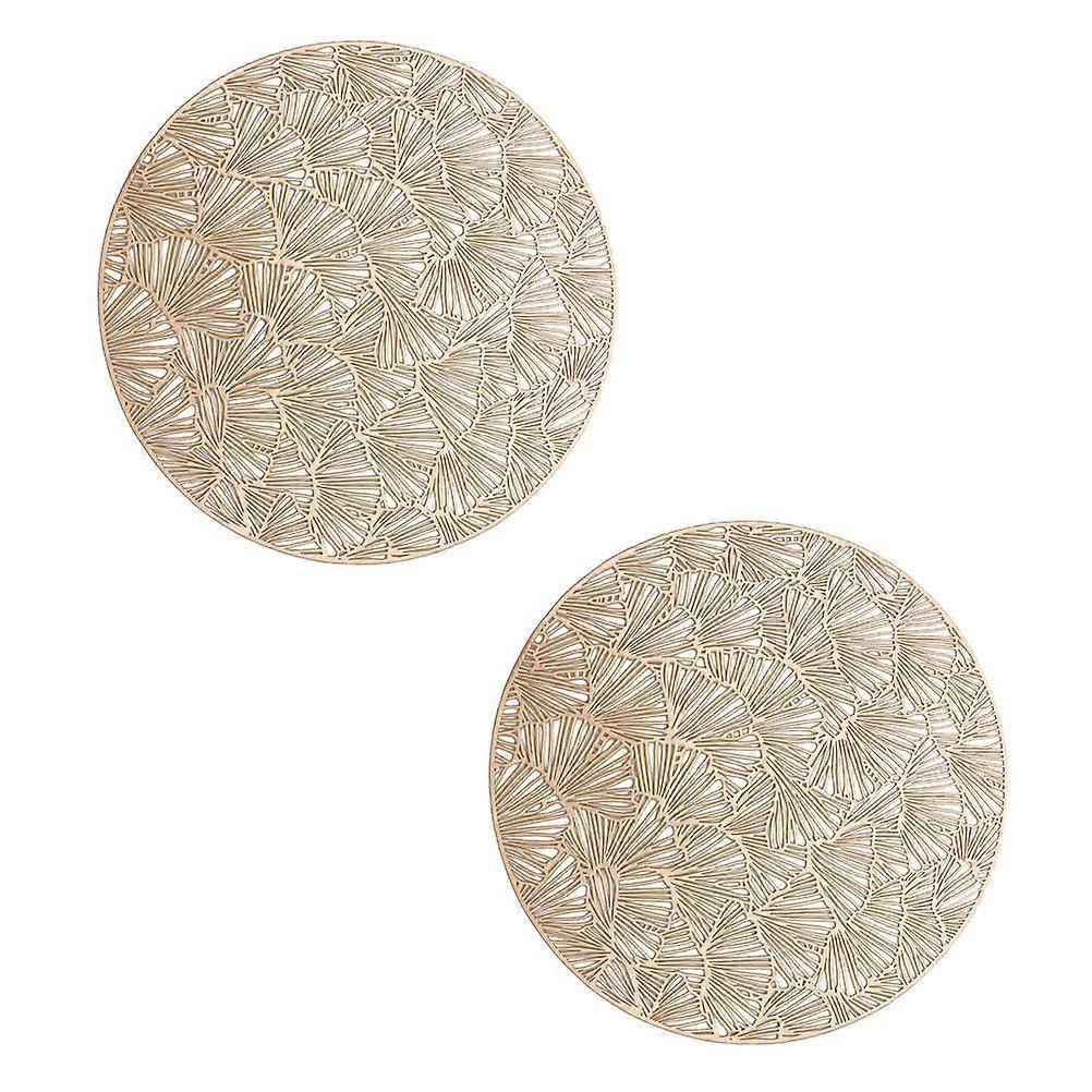 Table Placemat Ginkgo Leaf Design Heatproof Mat For Coffee Table Kitchen Table 2Pcs