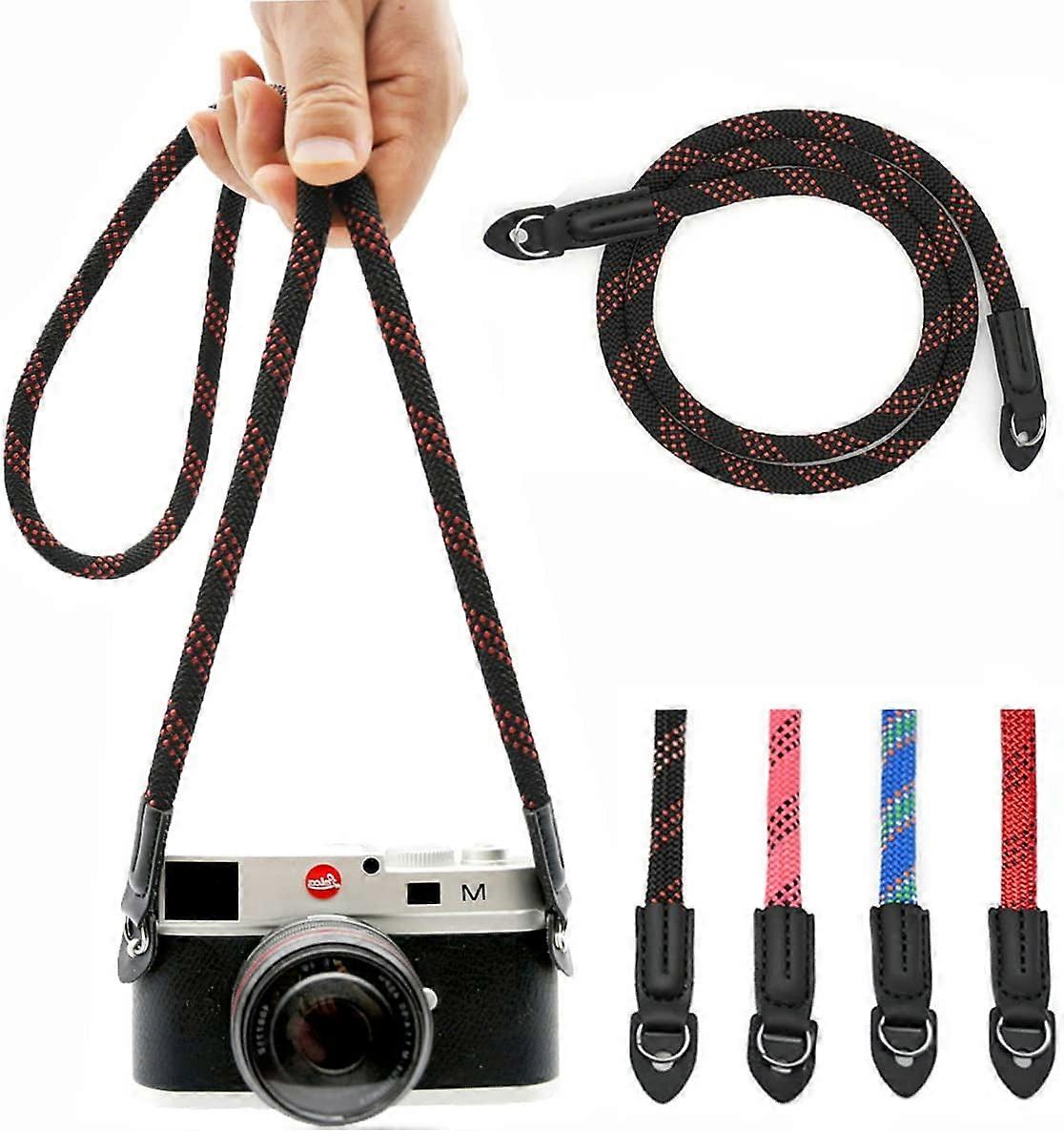 Camera Strap Vintage 100cm Nylon Climbing Rope Camera Neck Shoulder Strap for Micro Single and DSLR Camera