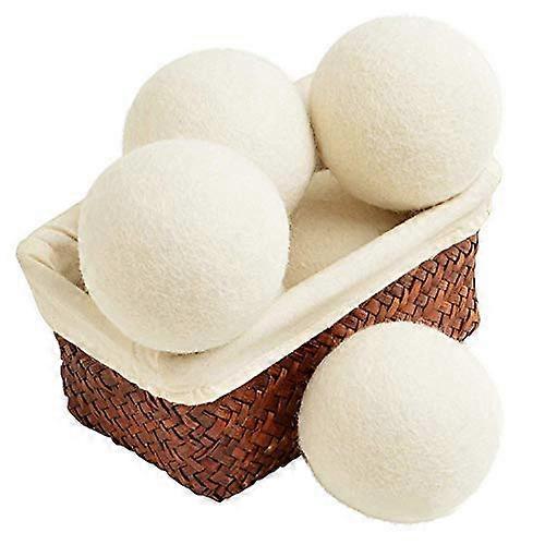 Wool Dryer Balls 6Pack XL Organic Reusable Fabric Softener and Static Reducer for Laundry