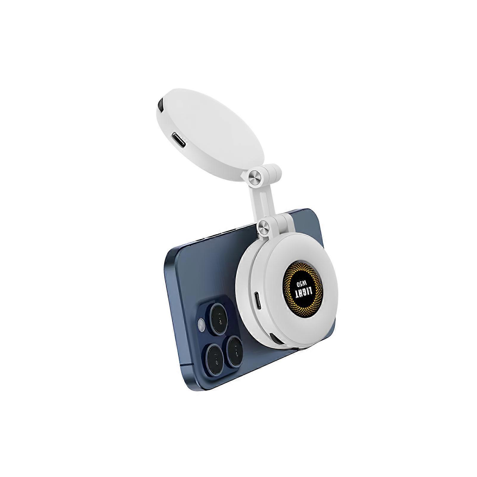 Rechargeable Tiny Photo Light Turn Magnetic Appendage Consistent Devices  White