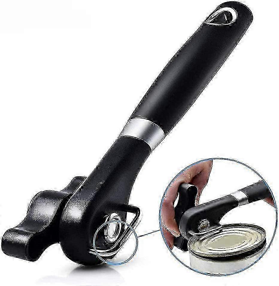 Manual Can Opener With Smooth Edges, No Sharp Edges With Soft Handles, Food Grade Stainless Steel Can Opener, Professional Ergonomic Can Opener For Ki