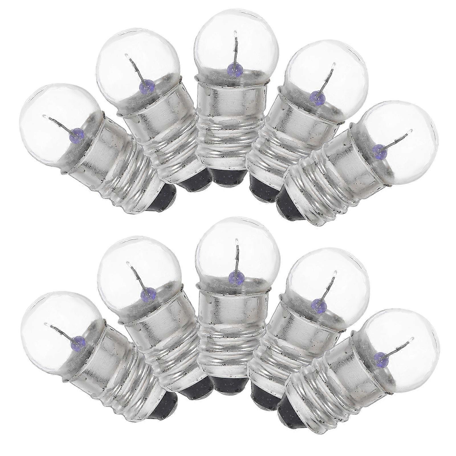 Transparent Mini Flashlight Bulbs Screw Base for Outdoor Activities 20Pcs