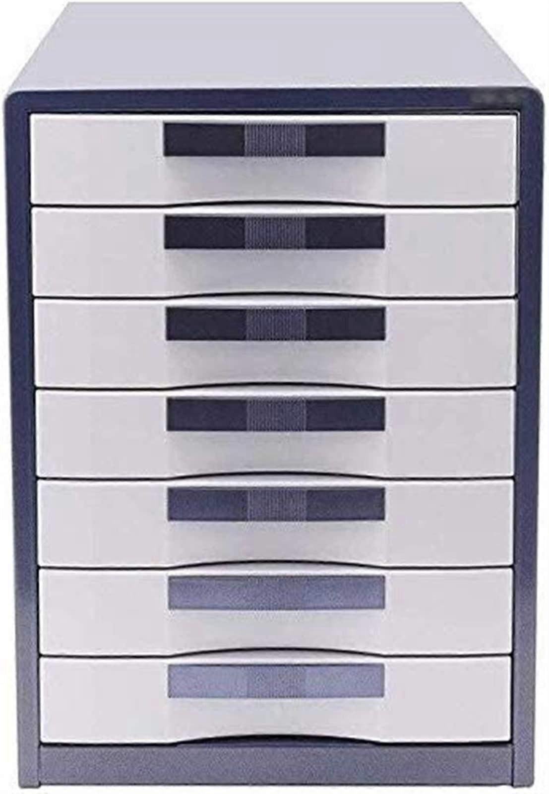 4 Drawer Plastic Desktop File Cabinet with Storage Box for Organizing Documents at Home or Office