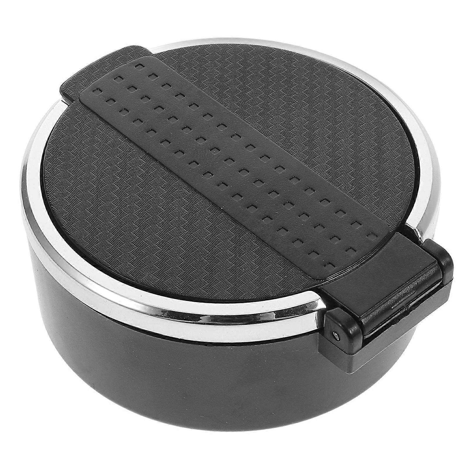 Car Ashtray Auto Vehicle Ash Tray with Lid for Home Use Portable Design Black