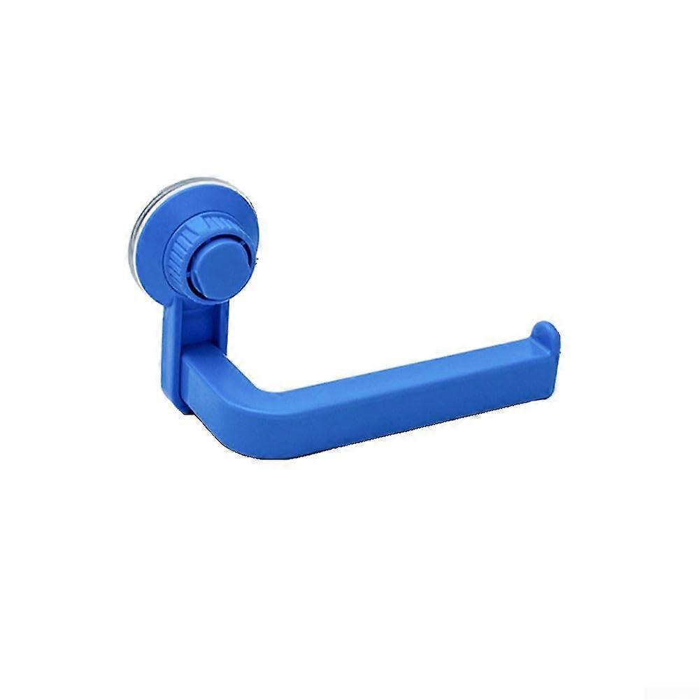 Bathroom Paper Towel Holder with Strong Suction Cup, NoDrill Wall Mounted Design, Blue