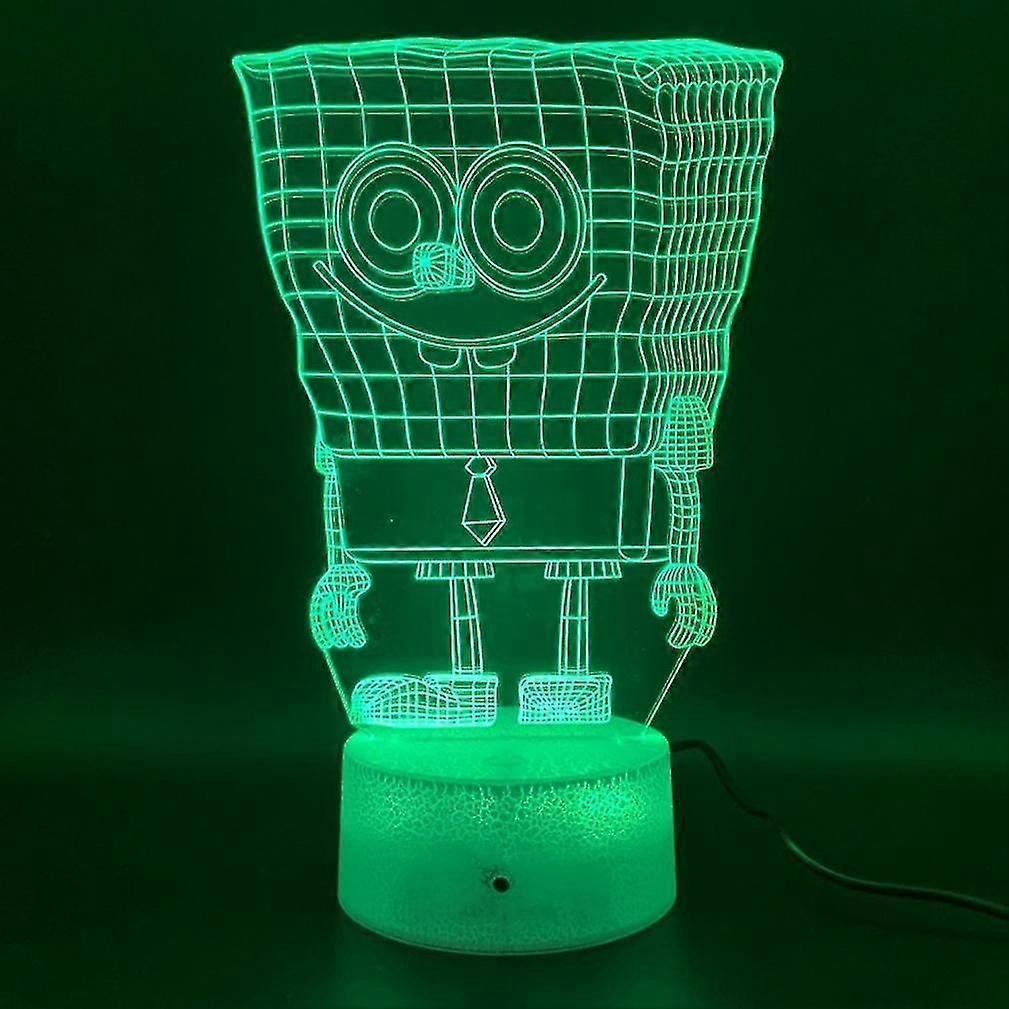 Spongebob 3d Led Night Light Bedroom Table Lamp Color Changing