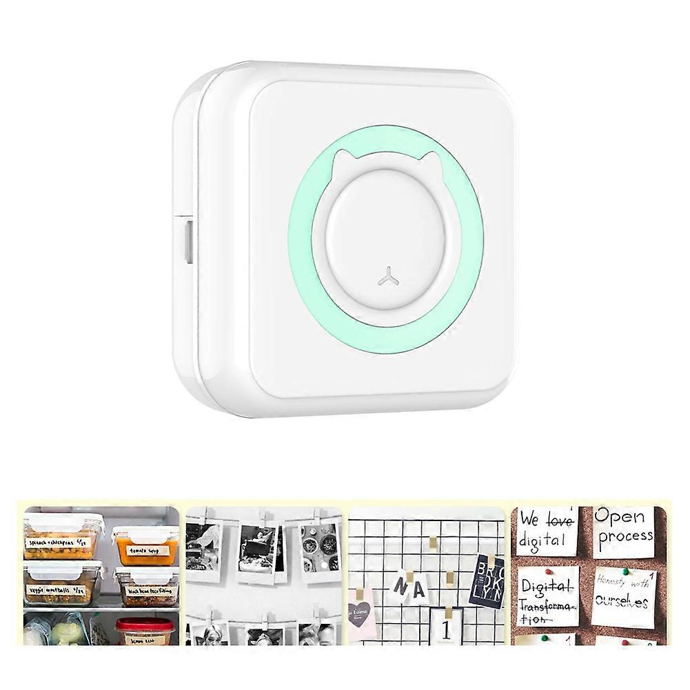 Mini Thermal Printer for Photos Receipts Notes Memo Labels Green