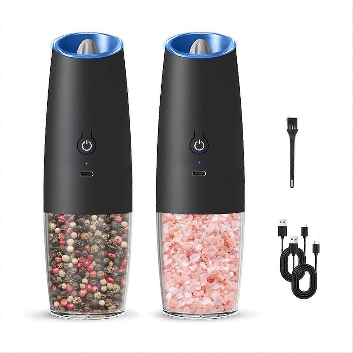 2PCS Rechargeable Electric Salt and Pepper Grinder Set