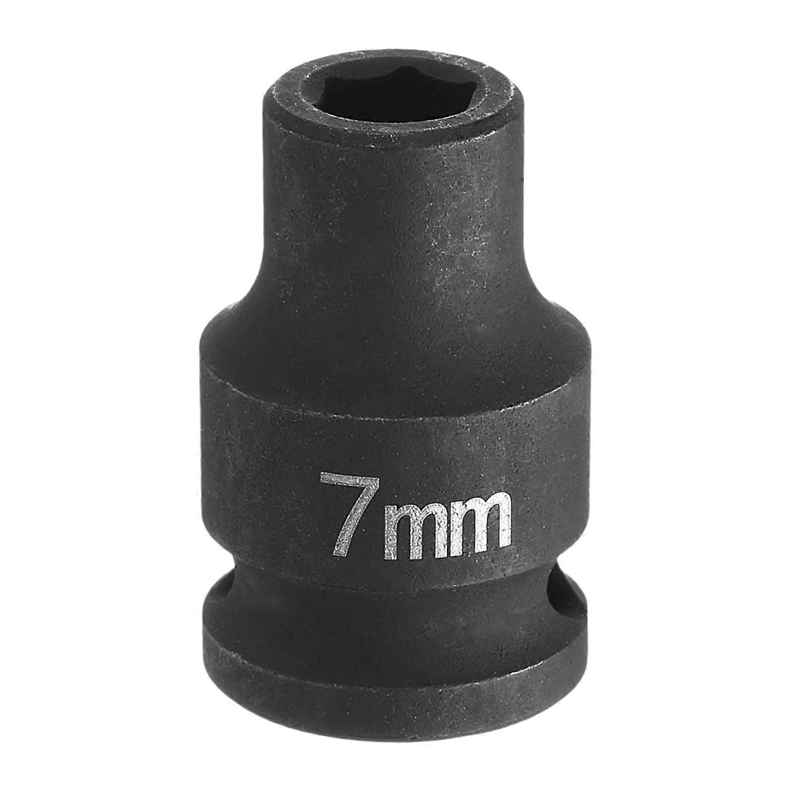 Deep Impact Socket 3/8 Inch Drive 7mm Metric CRMO Steel 6 Point Precision Hex Grip Rust Resistant