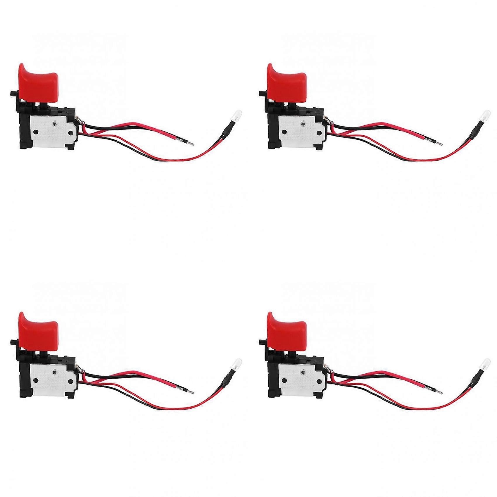 4X Black Adjustable CW/CCW Electric Drill Trigger Switch 7.2V-24V DC Switch