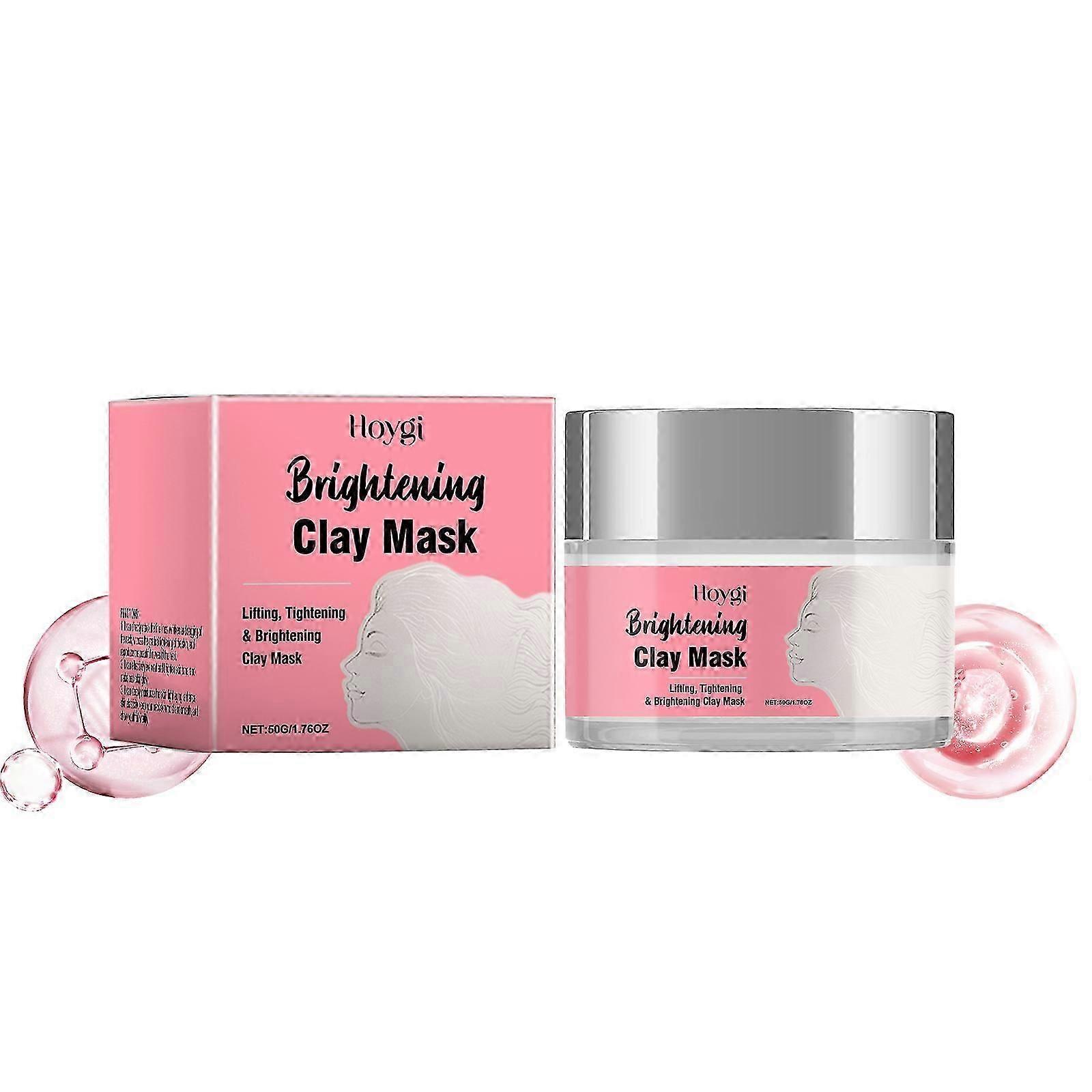 Brightening & Hydrating Cleansing Mud Mask - Deep Pore Detox, Gentle & Eco-Friendly