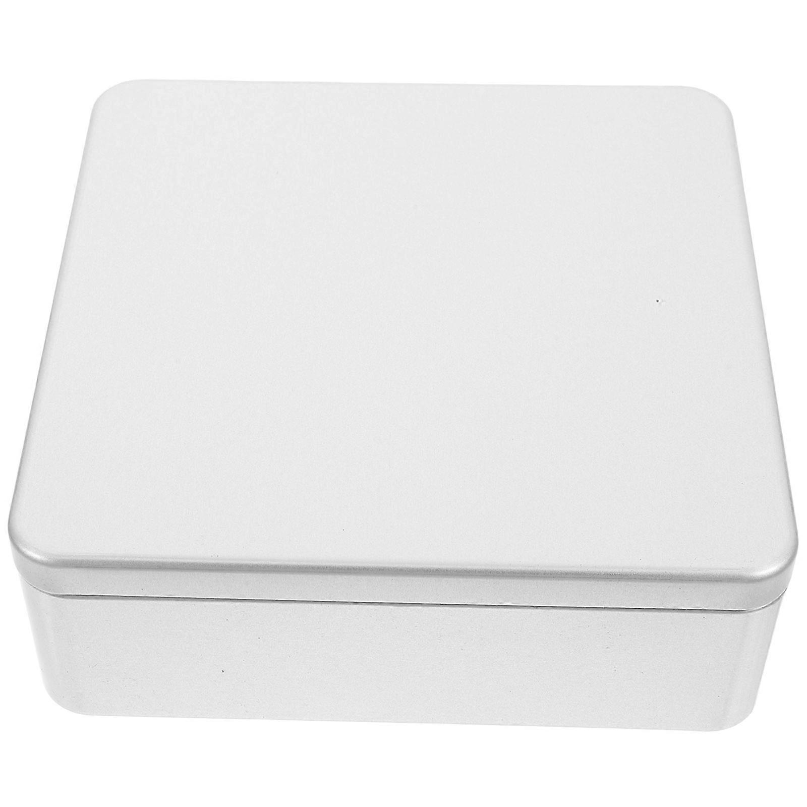 Square Metal Tin Box for Cookie Storage 1 Piece with Lid